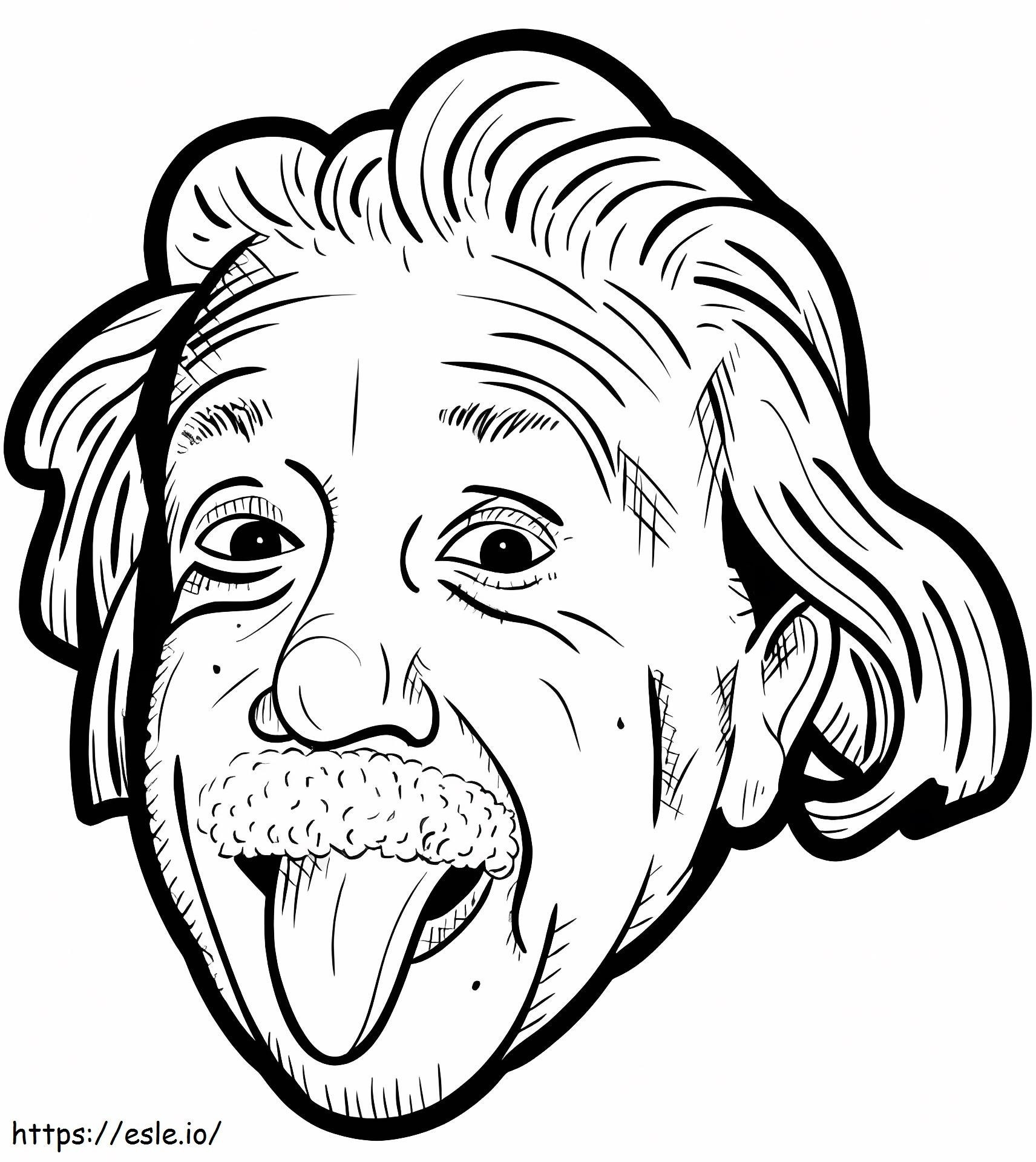 Albert Einsteins Face Coloring Page