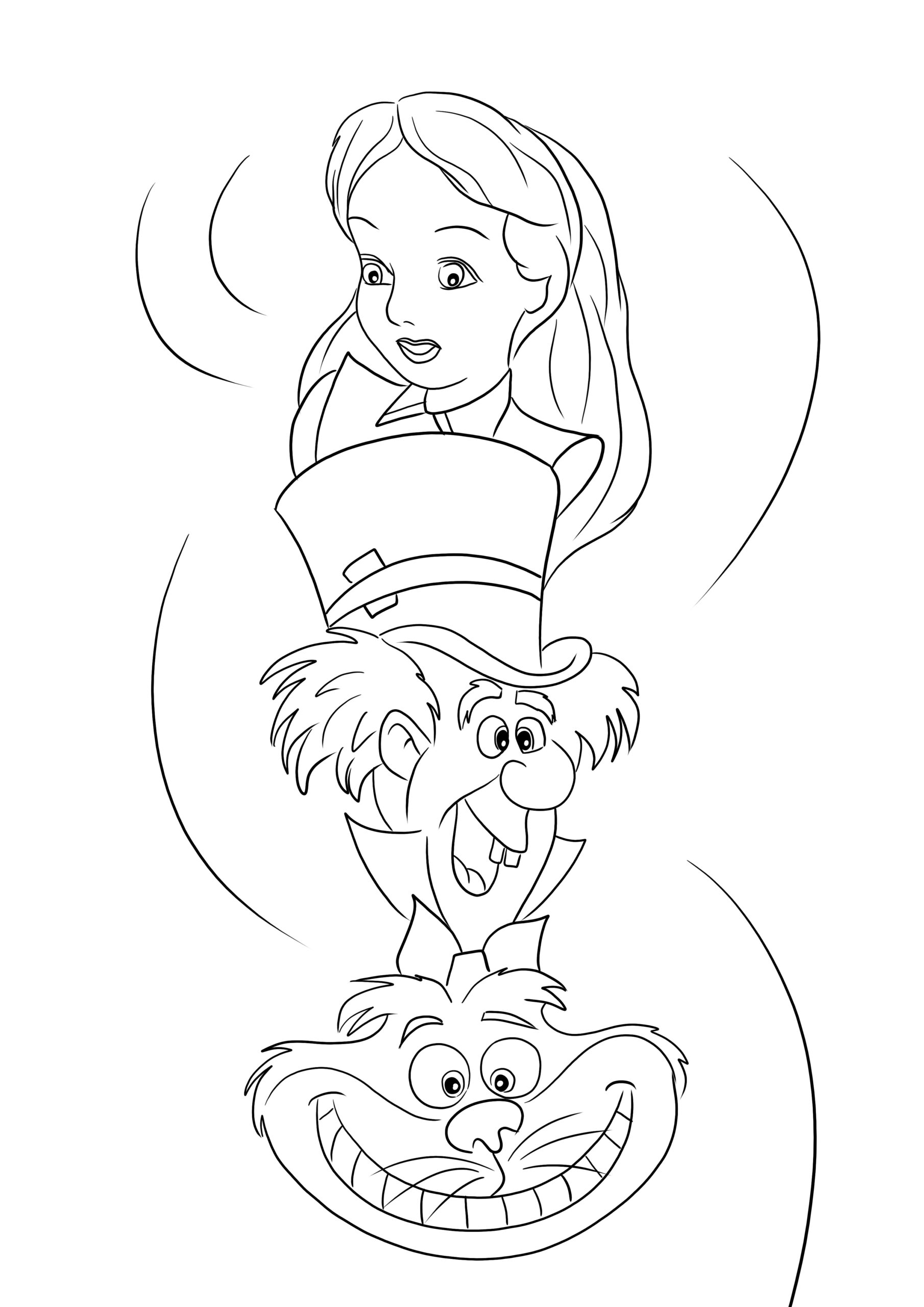 Mad Hatter Coloring Page Printable