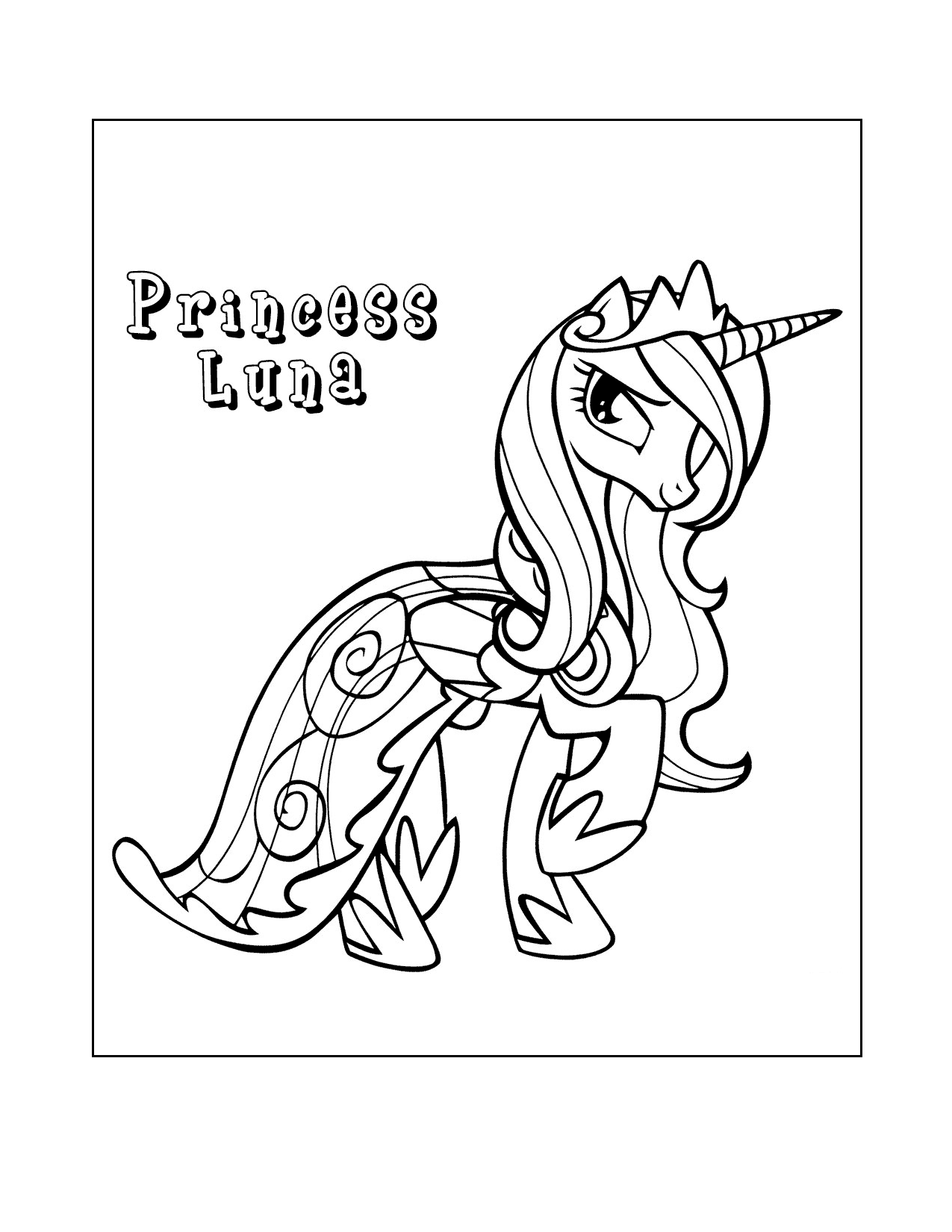 Princess Luna Coloring Pages Printable