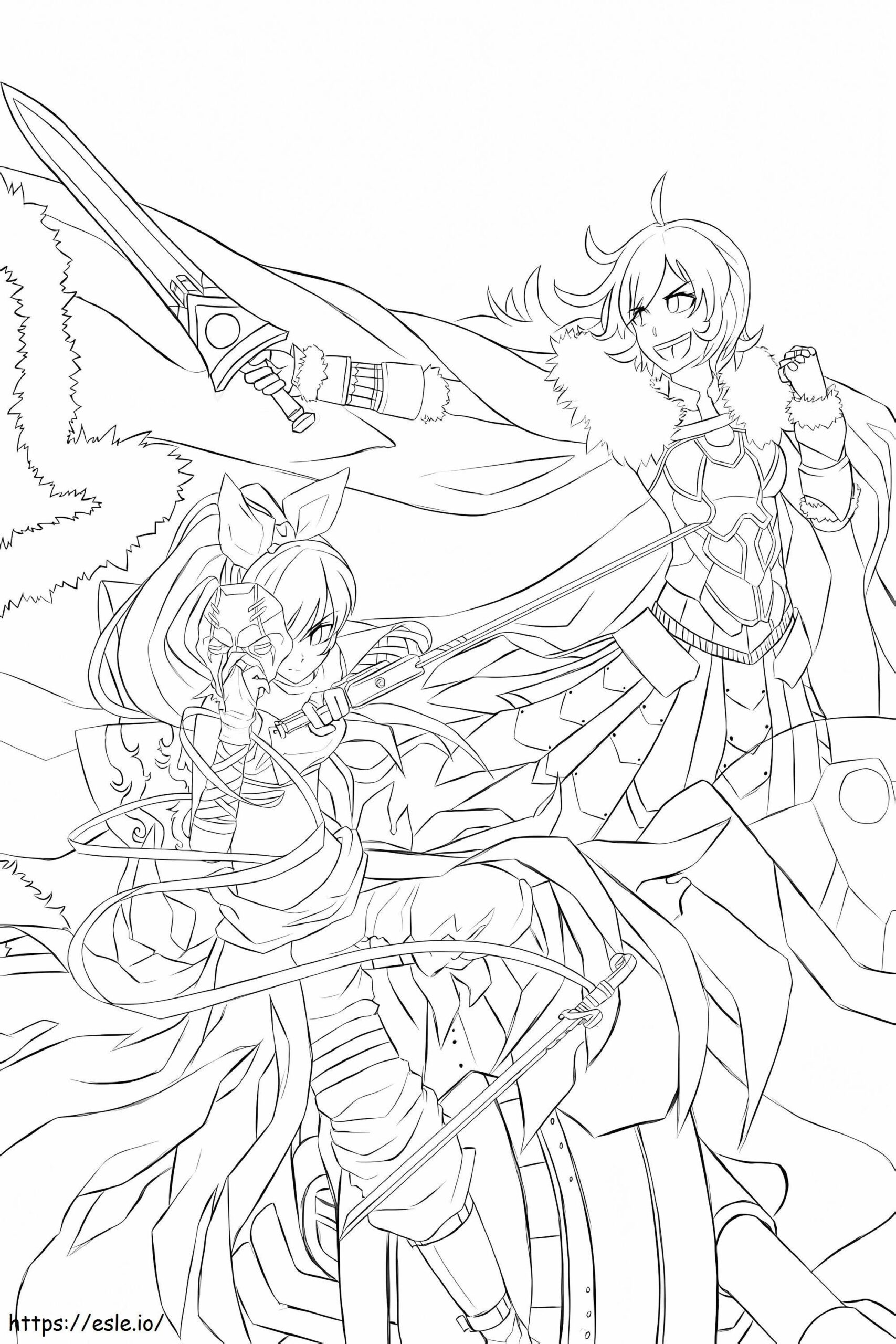 Amazing RWBY Coloring Page