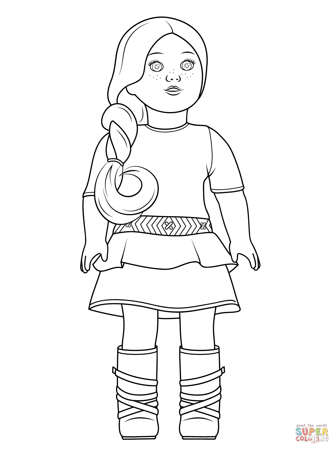 American Girl Doll Julie Coloring Page