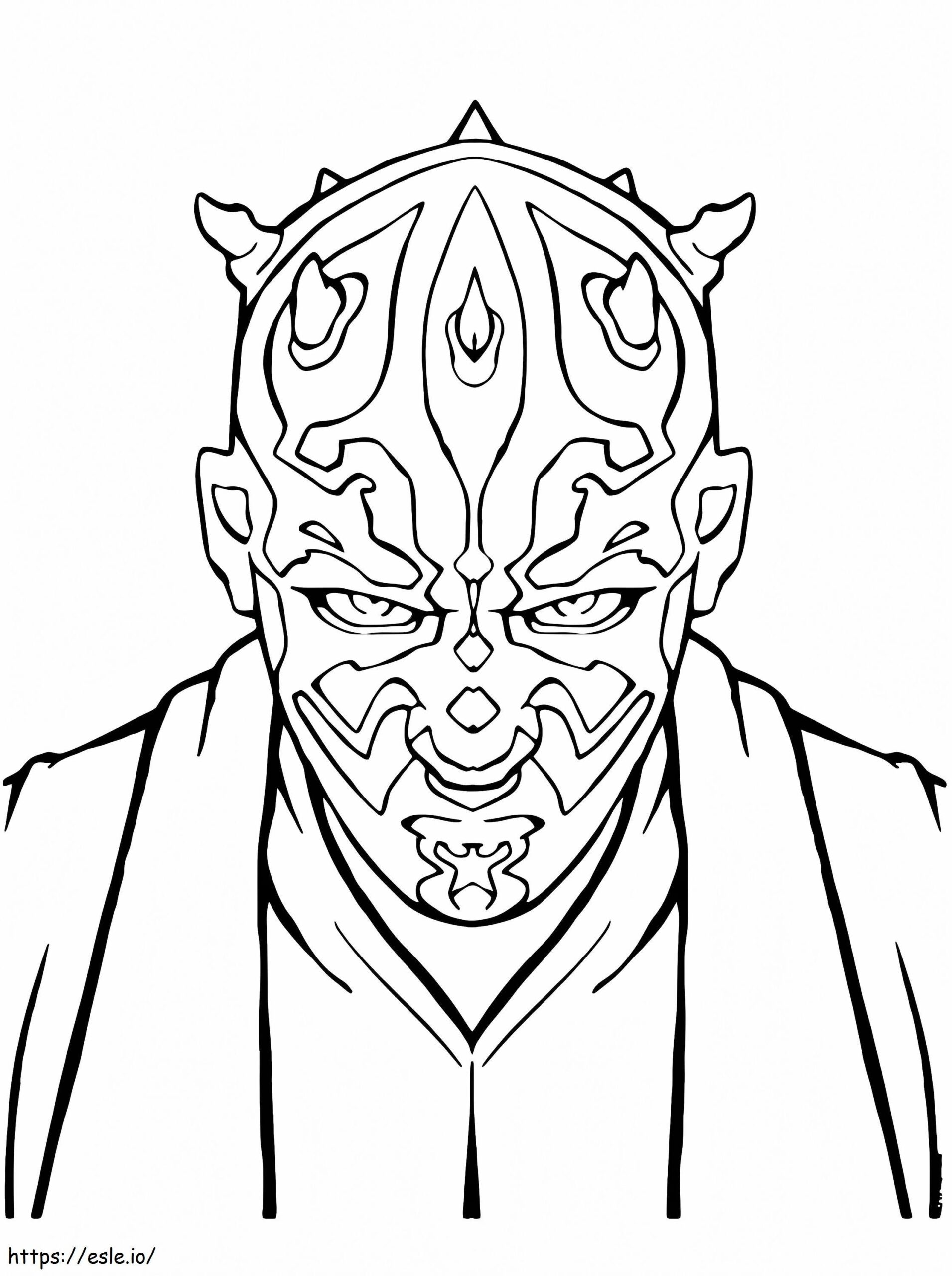 Angry Darth Maul Coloring Page