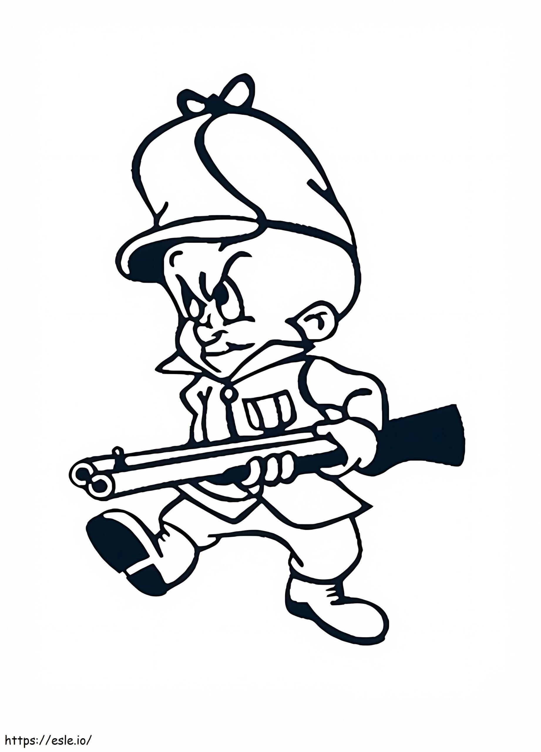 Angry Elmer Fudd Coloring Page