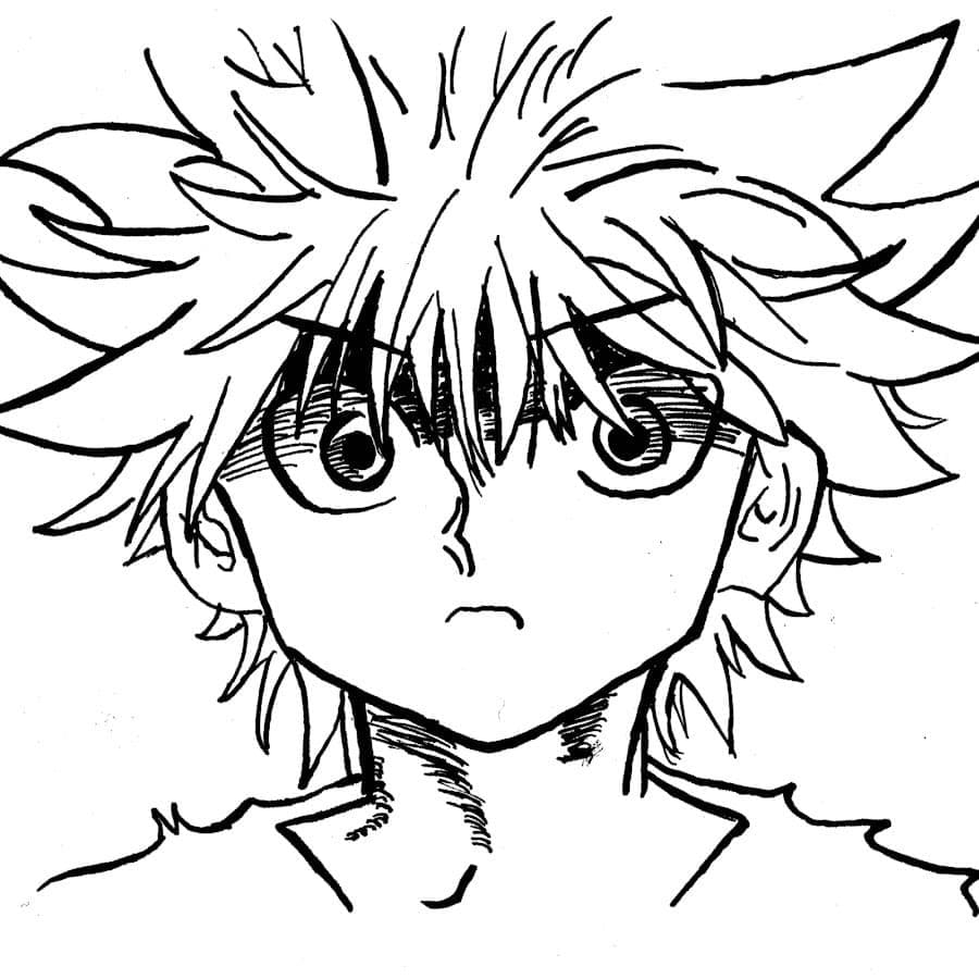 Angry Killua Zoldyck Coloring Page Download Print Or Color Online For Free