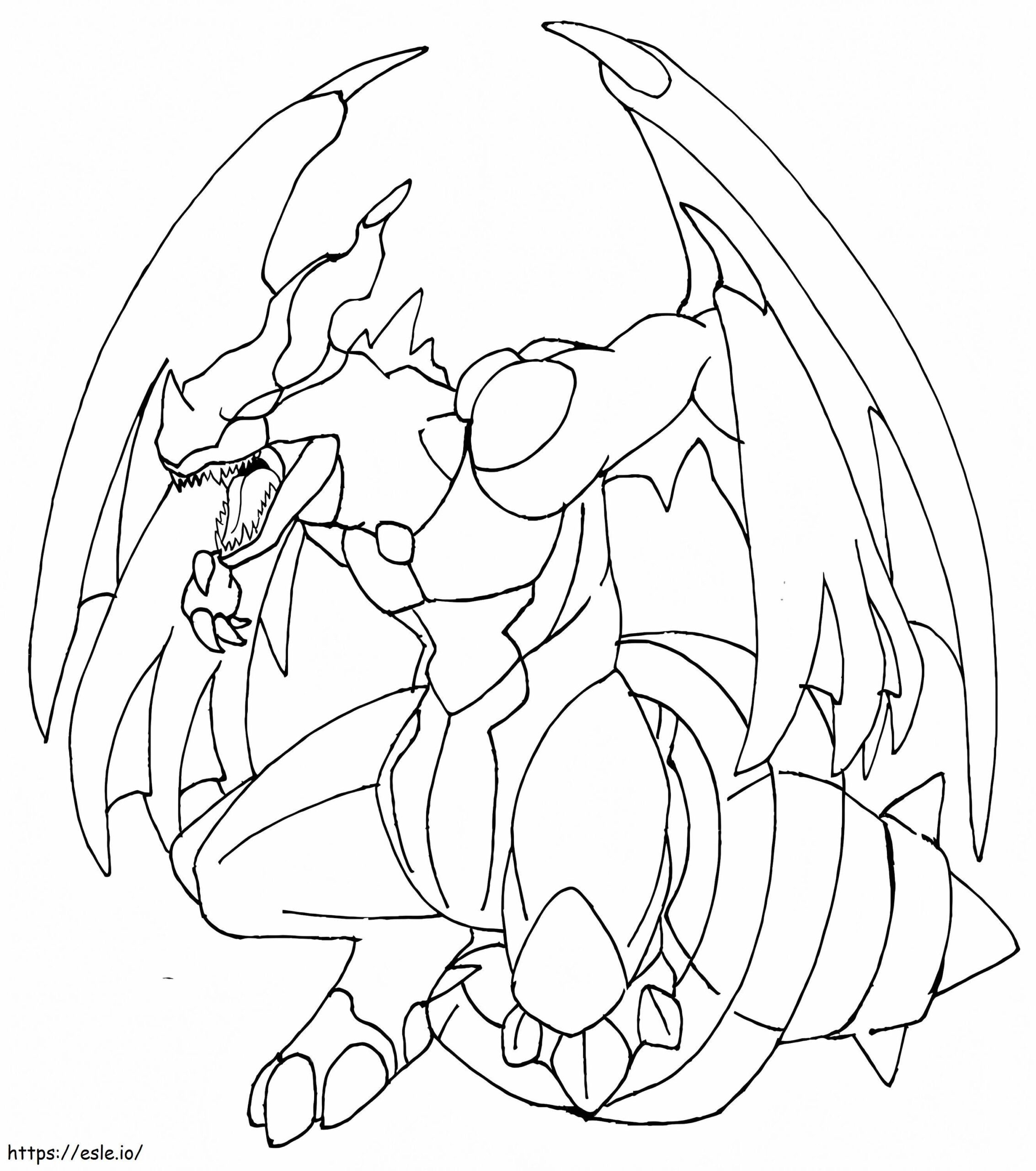 Angry Zekrom Coloring Page