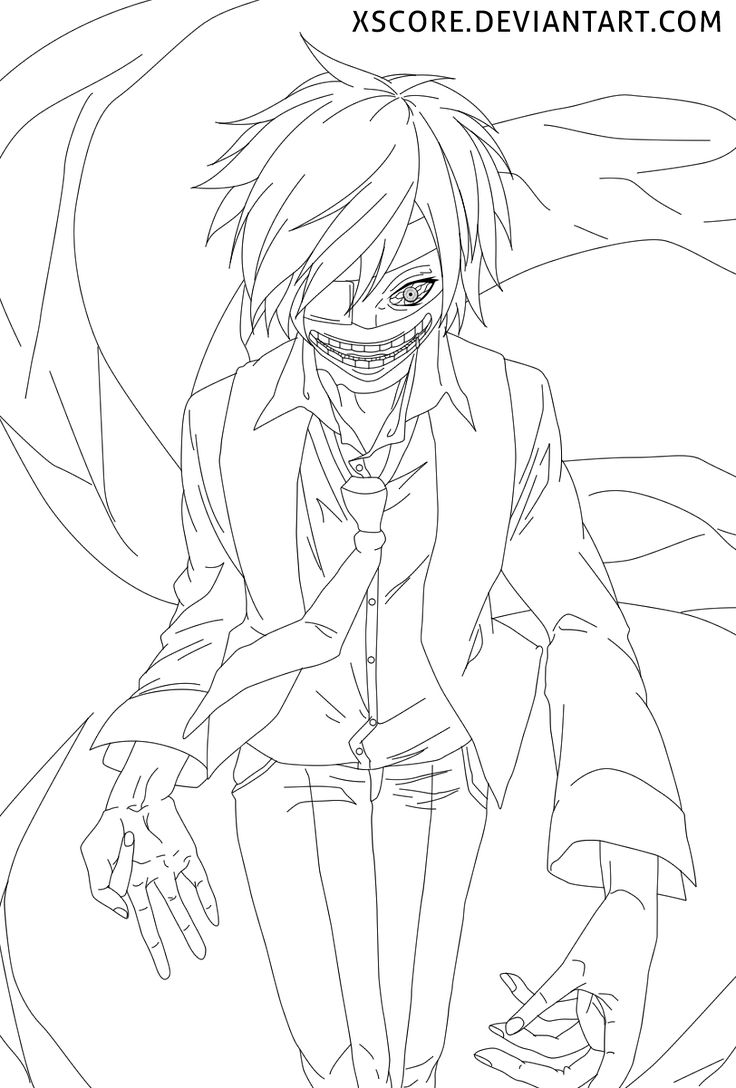 Anime Coloring Pages Tokyo Ghoul Anime Tutoriel Dessin Dessin Coloriage