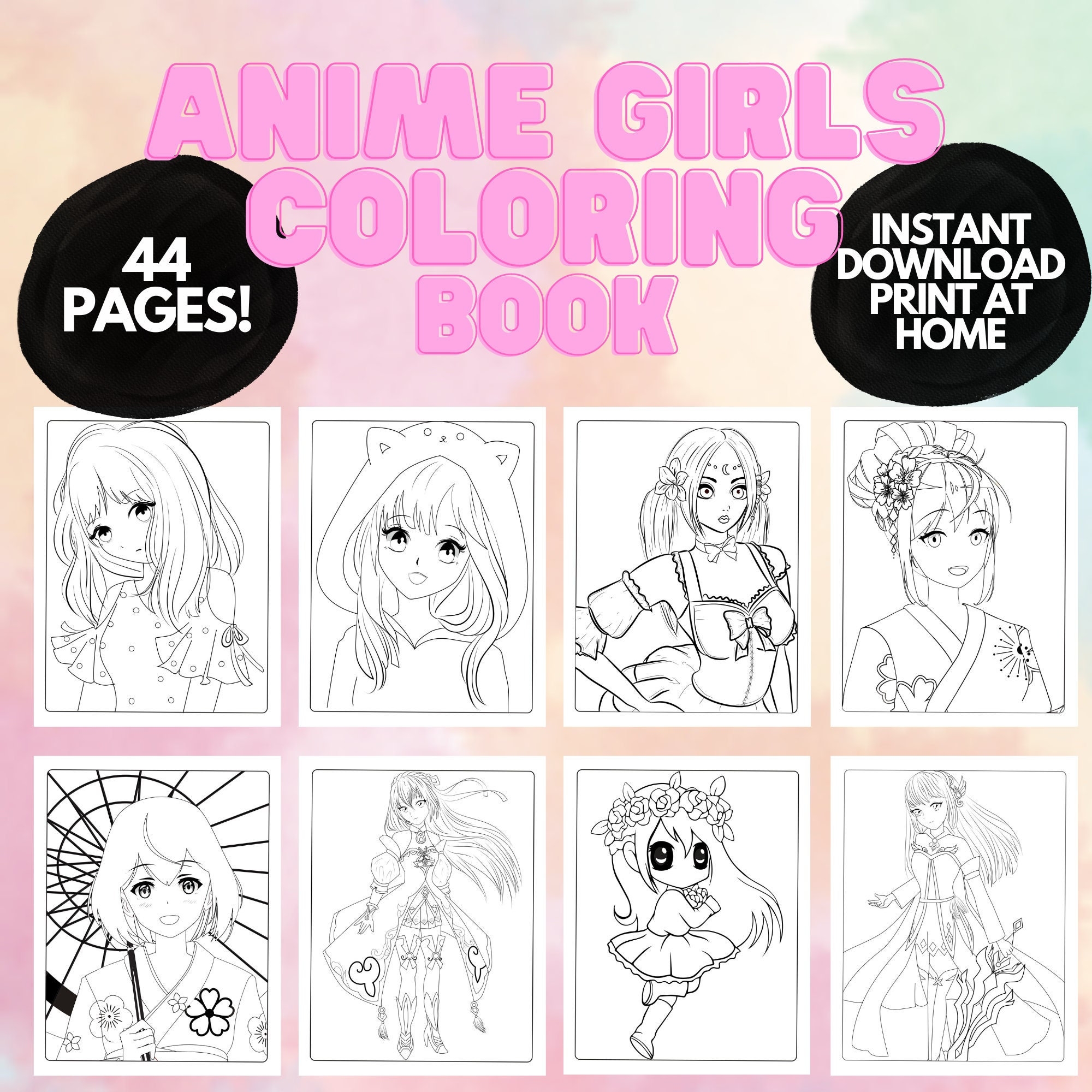 Anime Girls Coloring Pages Printable