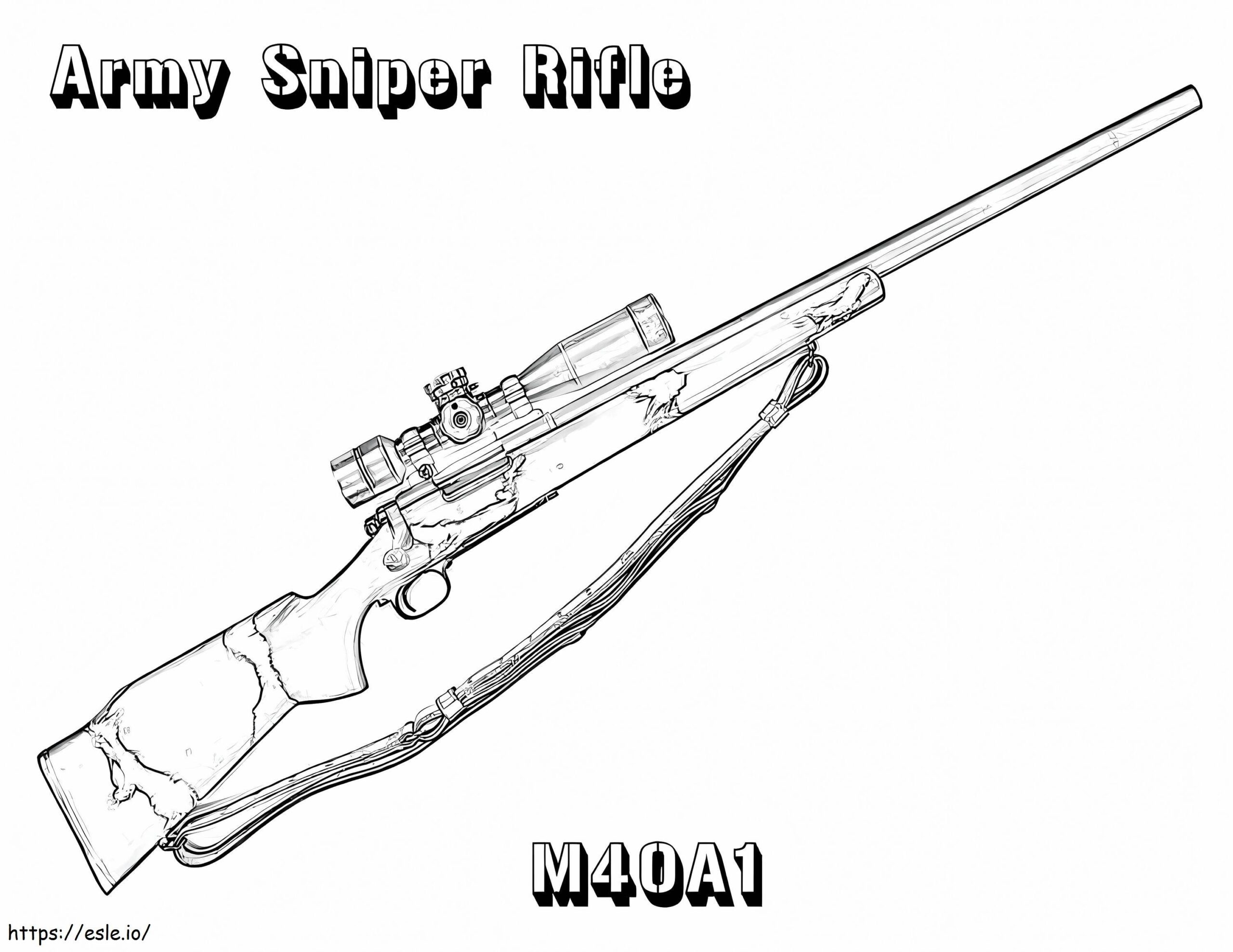 Army Sniper Rifle Coloring Page