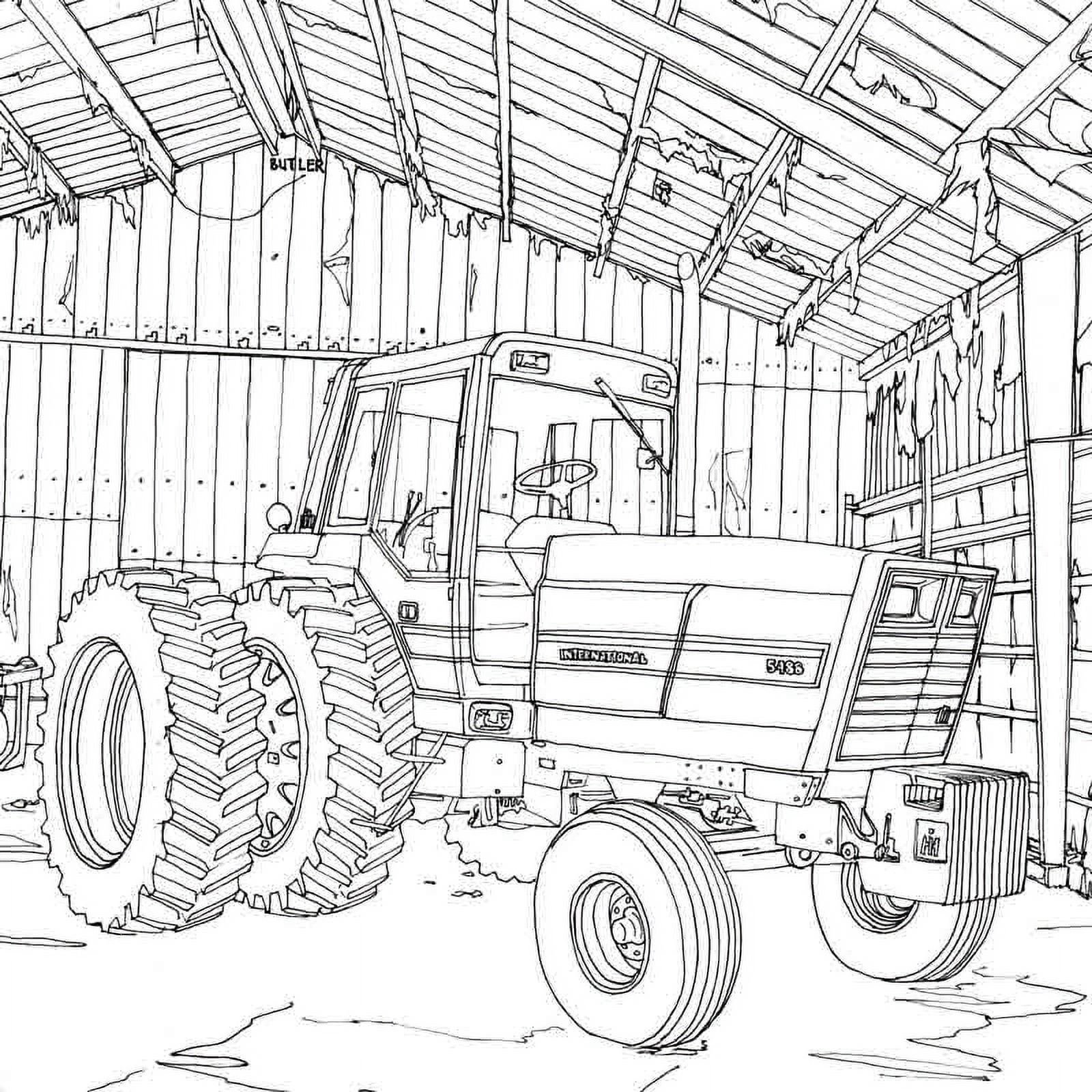Art Of The Tractor Coloring Book Paperback Walmart