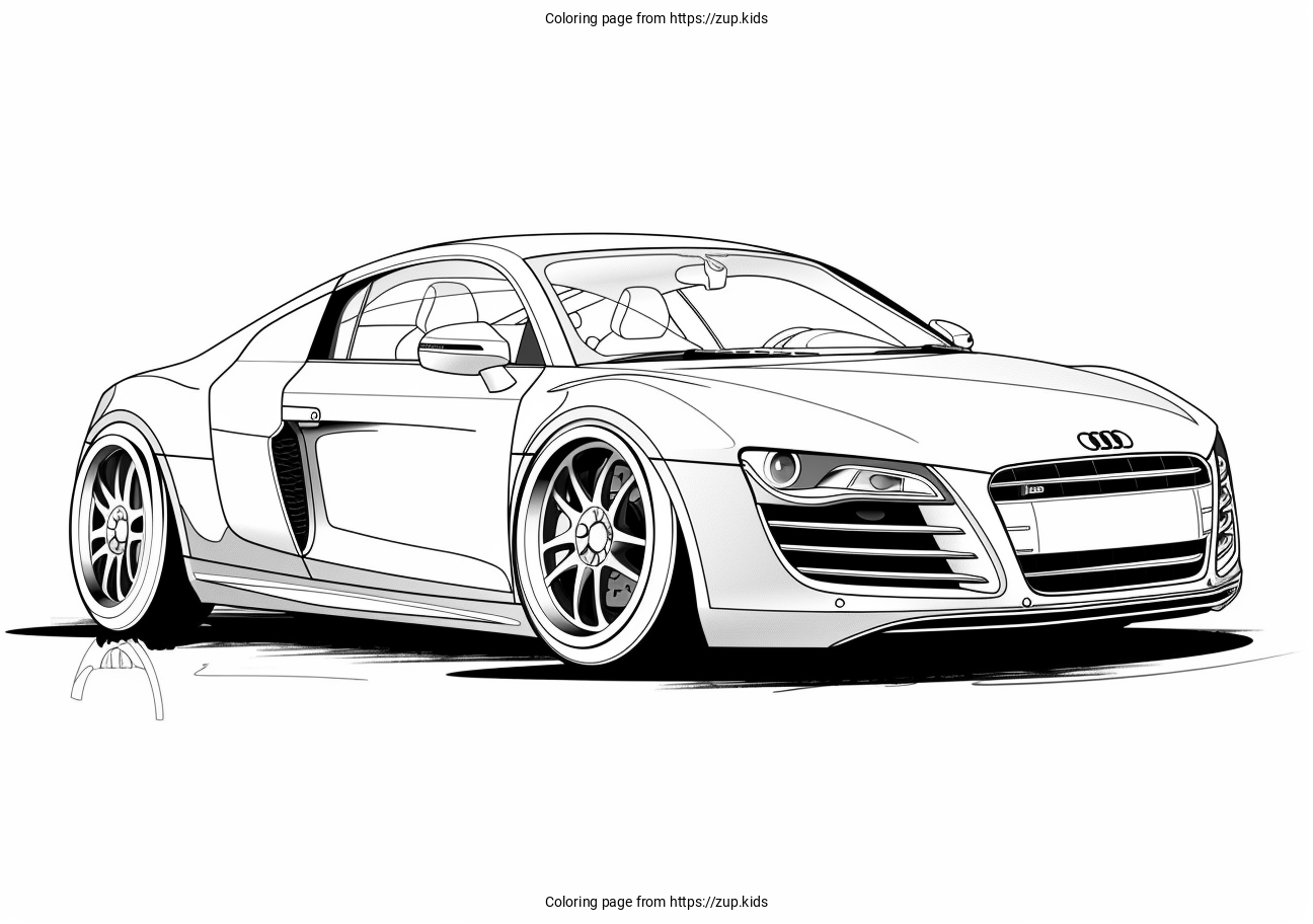 Audi R8 Coloring Page From Zup kids