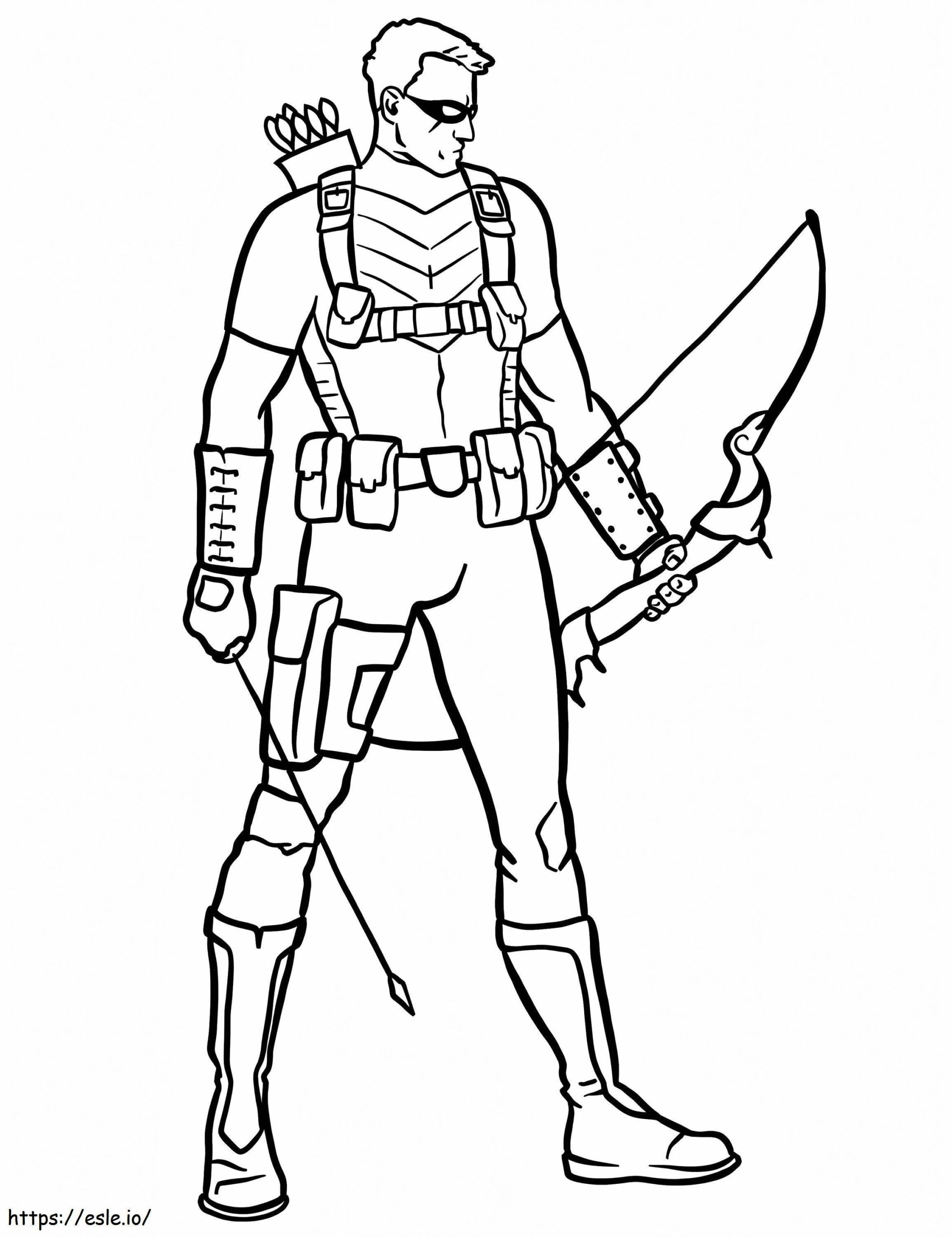 Avenger Hawkeye Coloring Page
