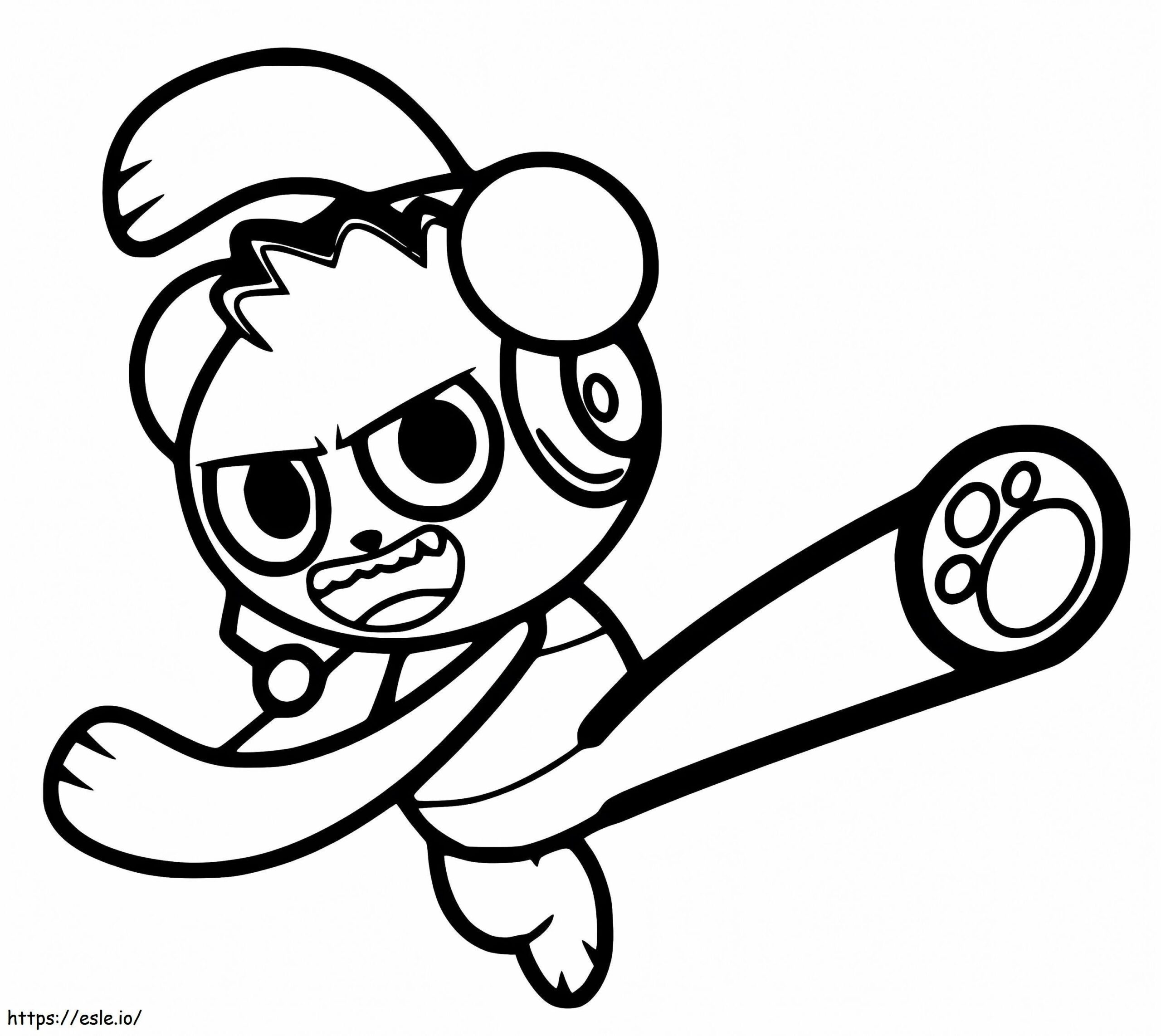 Awesome Combo Panda Coloring Page