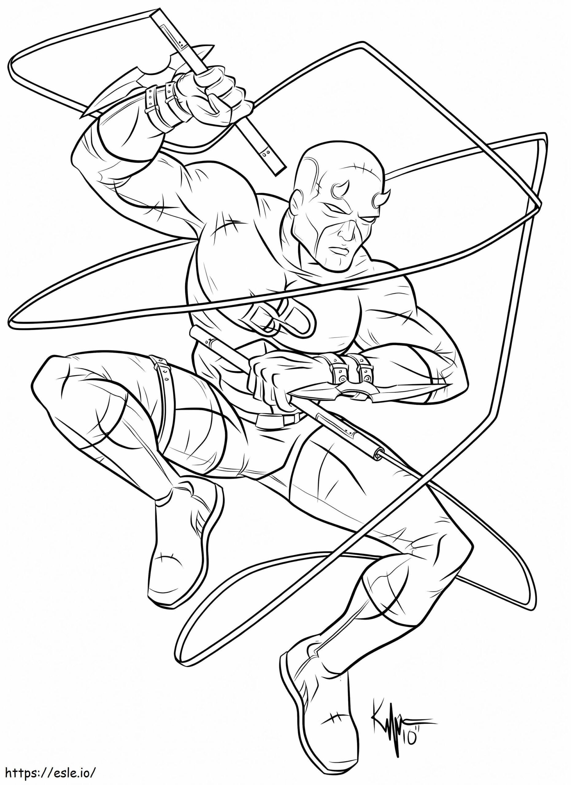 Awesome Daredevil Coloring Page