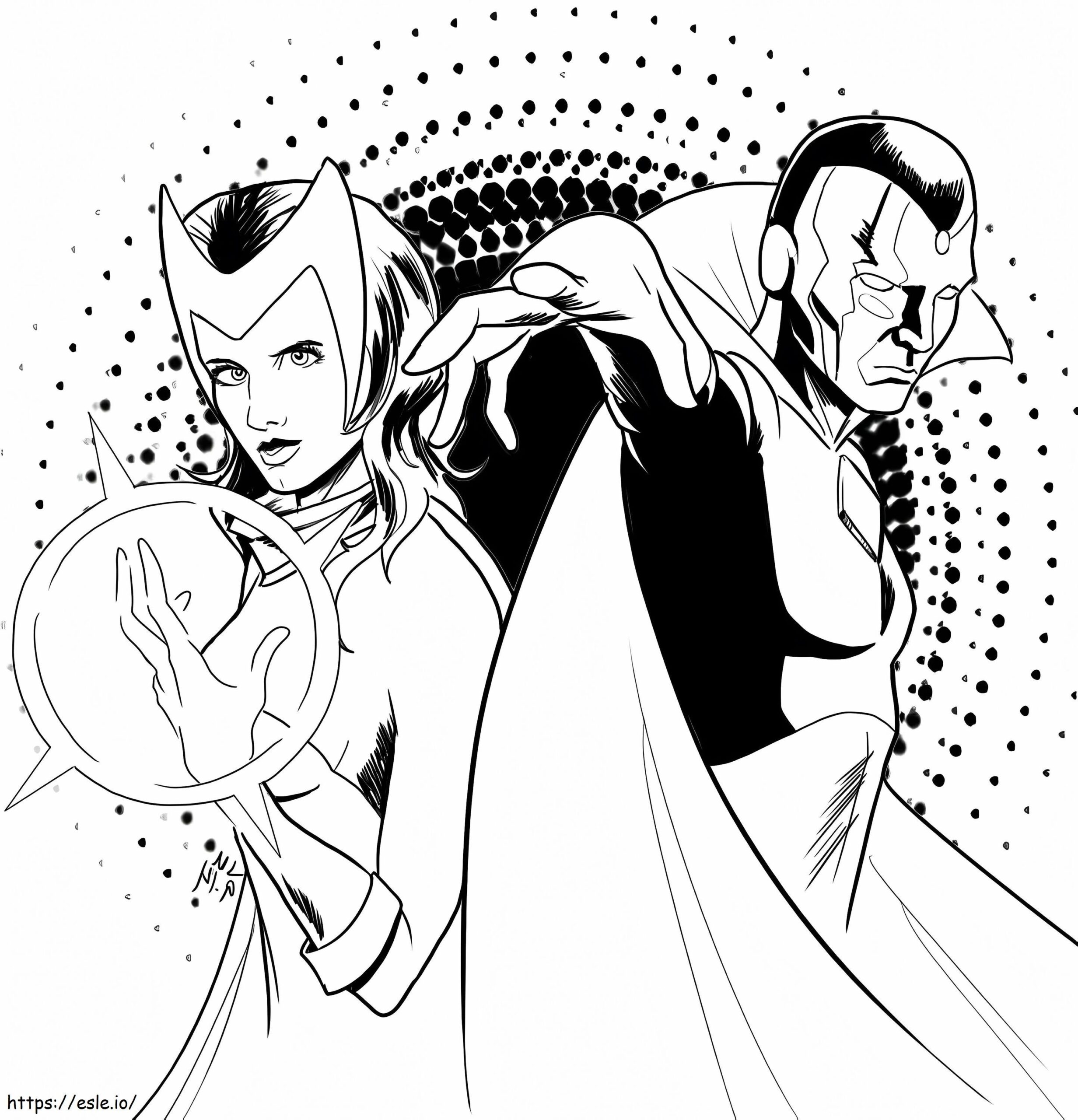 Awesome WandaVision Coloring Page