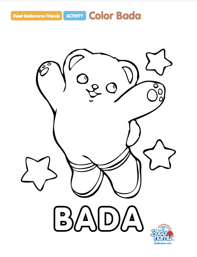Badanamu Friends Coloring Sheets Badanamu