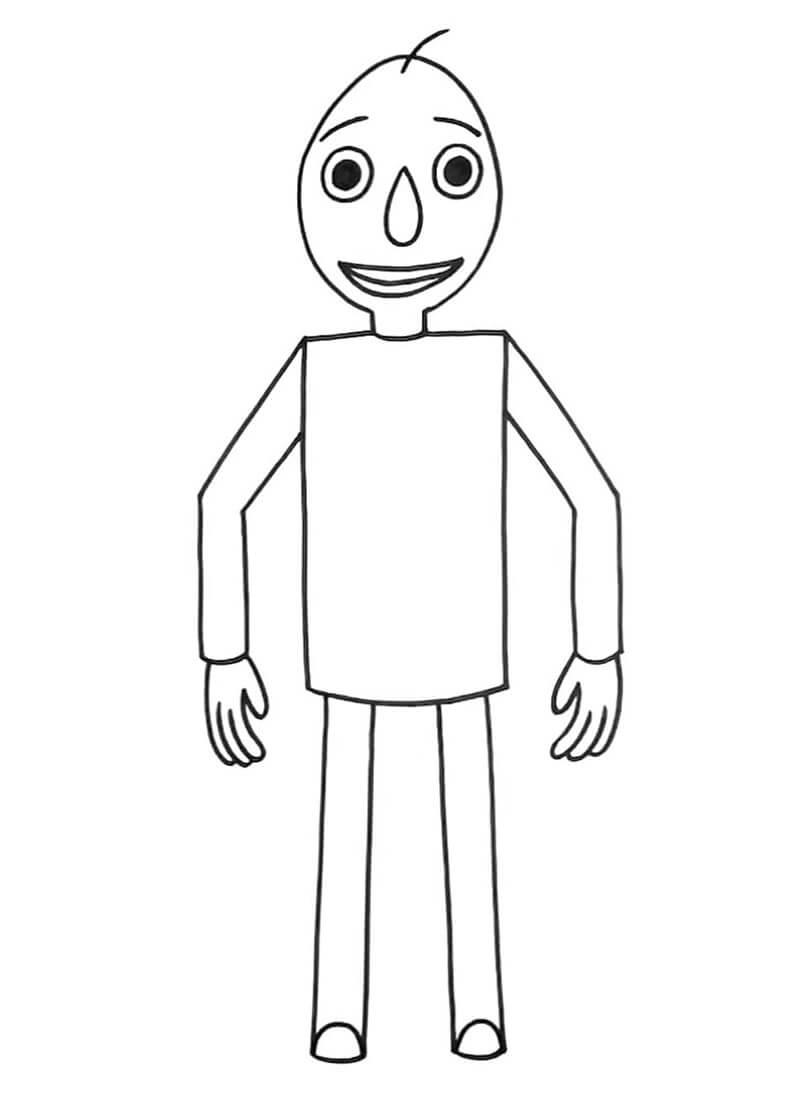 Granny And Baldi Coloring Page Printable