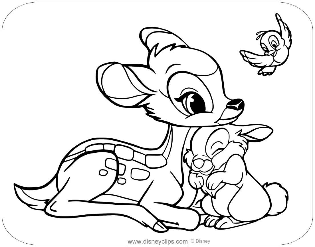 Bambi Coloring Pages 3 Disneyclips