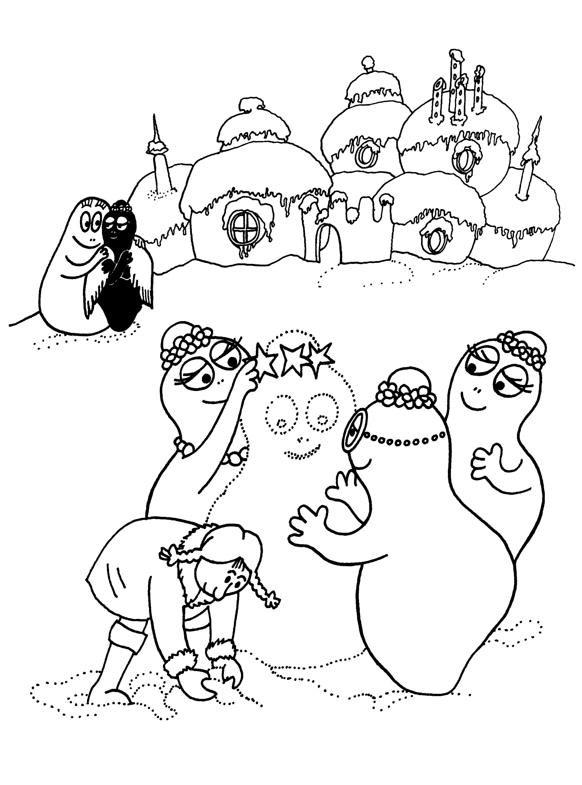 Barbapapas Snowman Barbapapa Coloring Pages