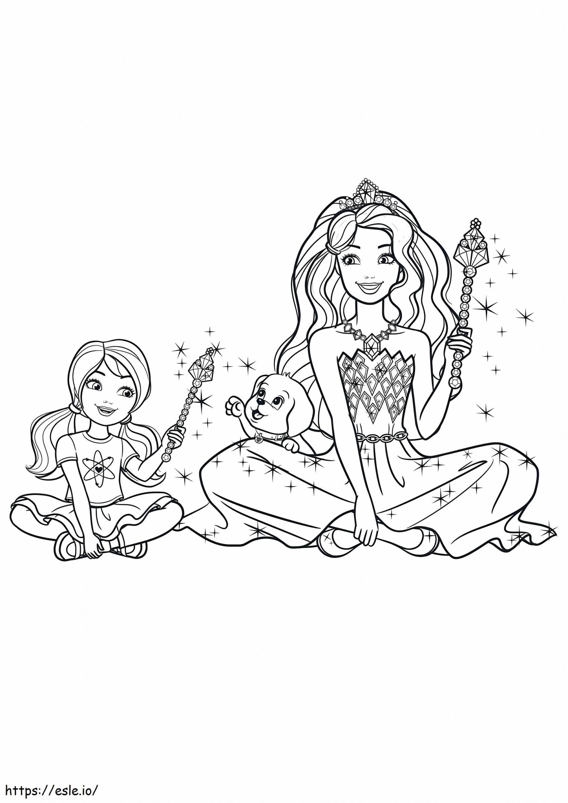 Barbie Chelsea Et Honey Coloring Page