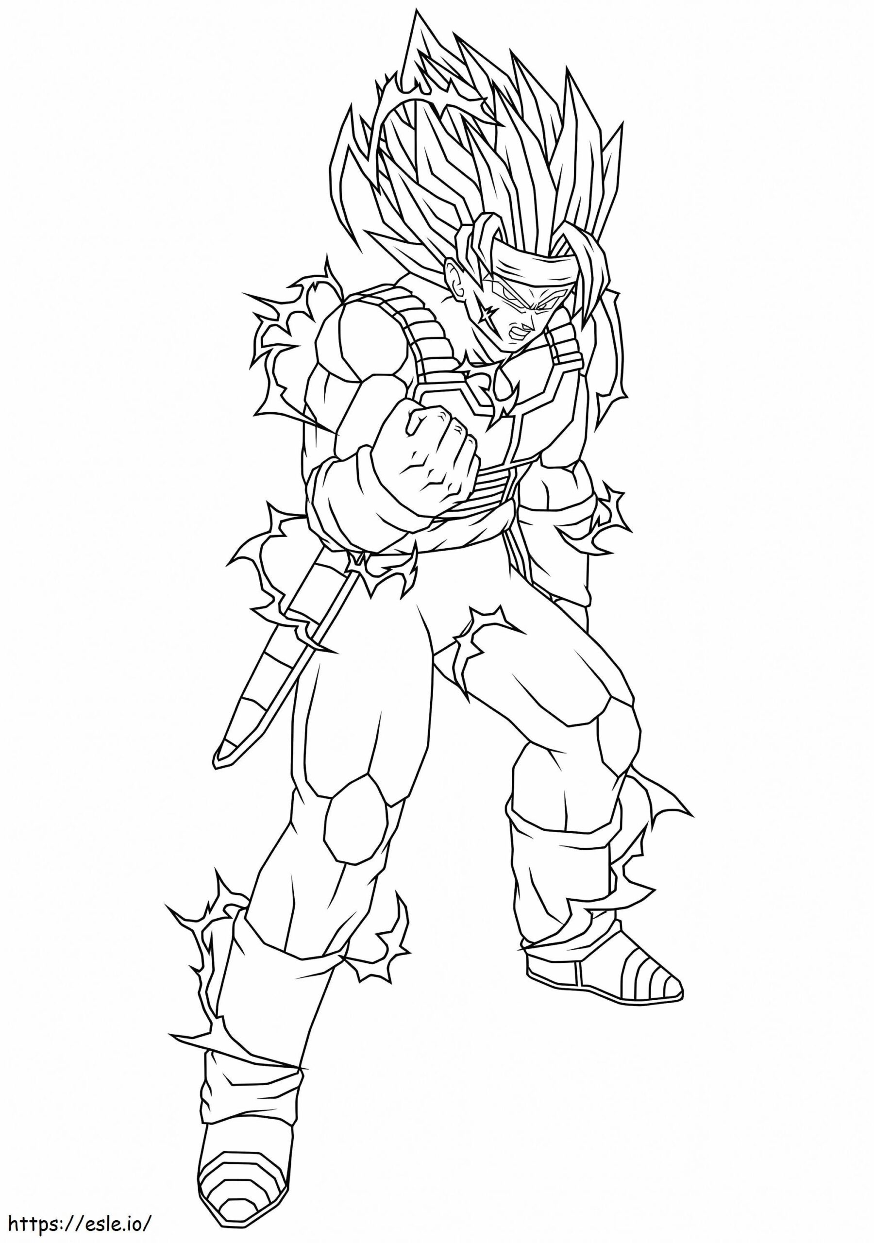 Bardock Dragon Ball Z Coloring Page