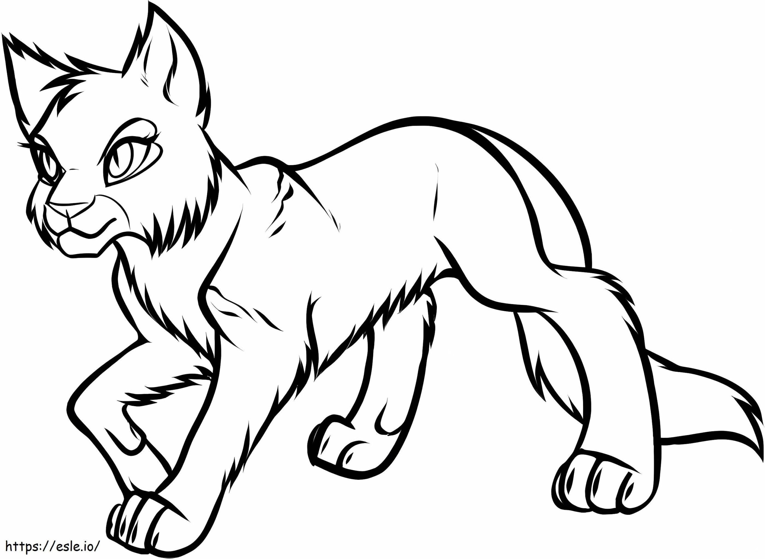 Basic Drawing Warrior Cat Coloring Page