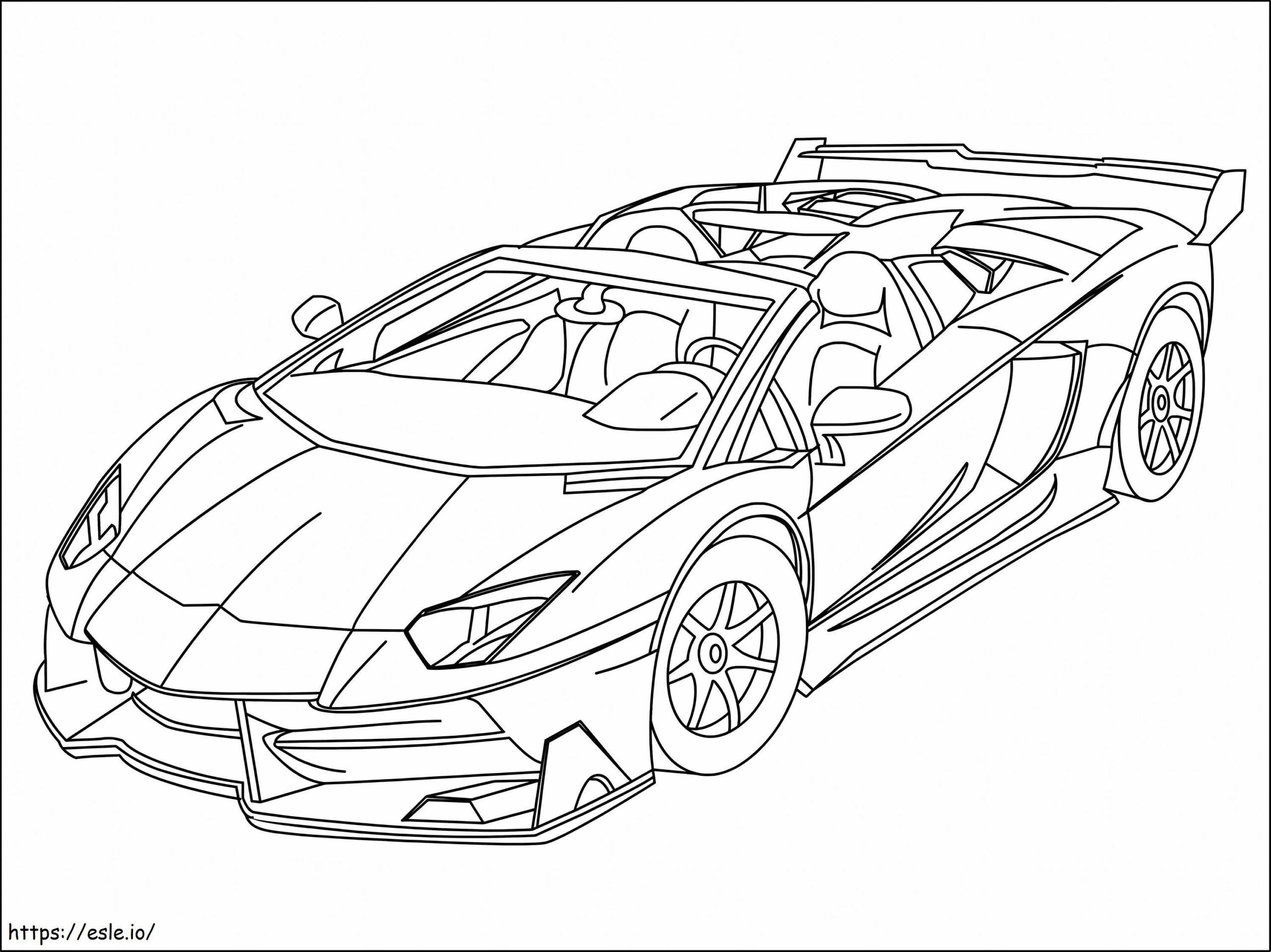 Basic Lamborghini Coloring Page