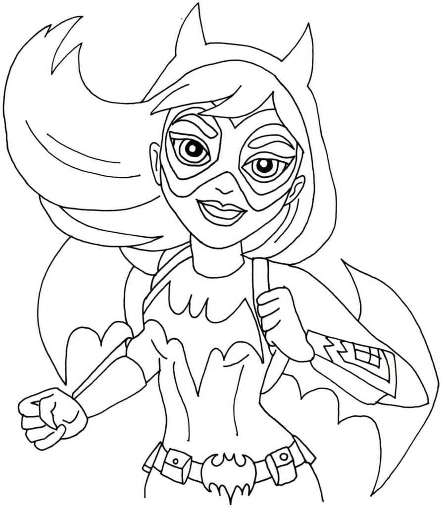 Batgirl DC Super Hero Girls Coloring Page Download Print Or Color Online For Free