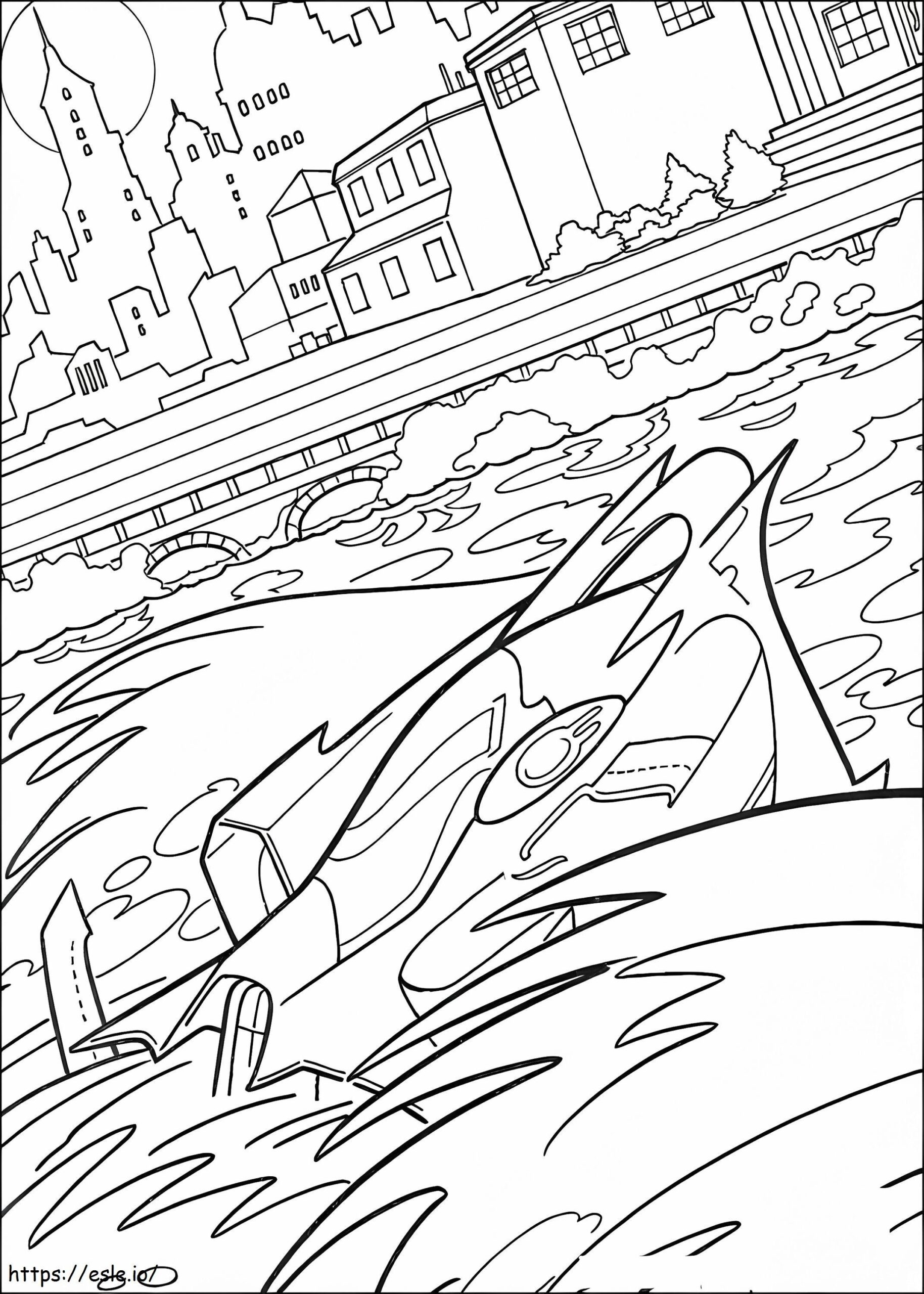 Batman Beyond The Gun Coloring Page