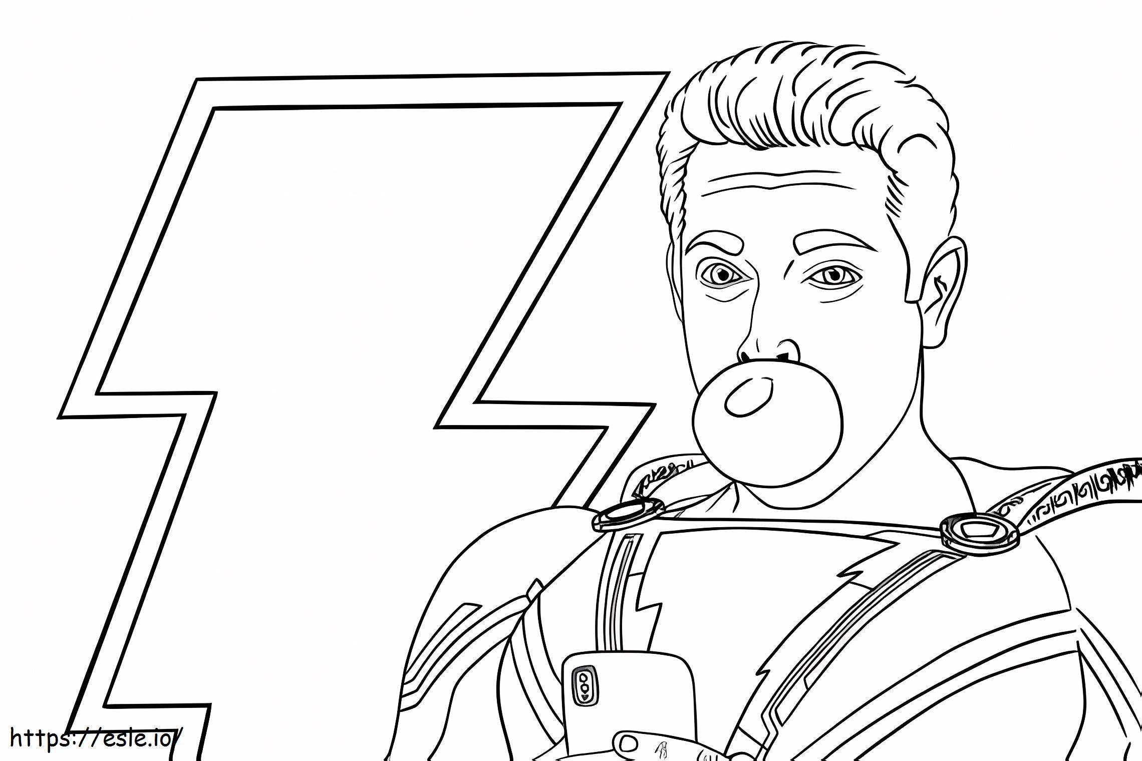 Shazam Blowin Coloring Pages Printable