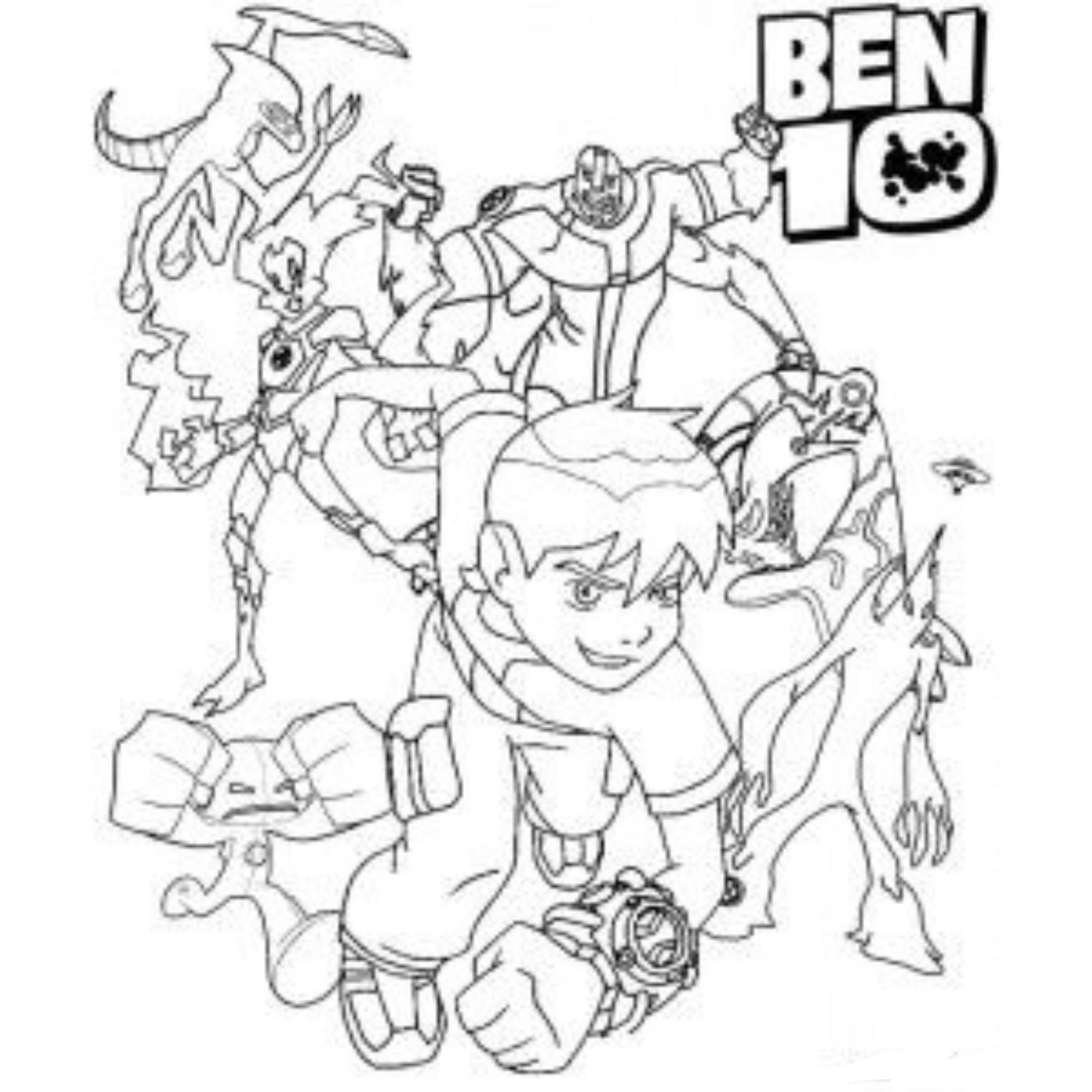 Ben 10 Coloring Pages Instant Download 20 Pages Etsy