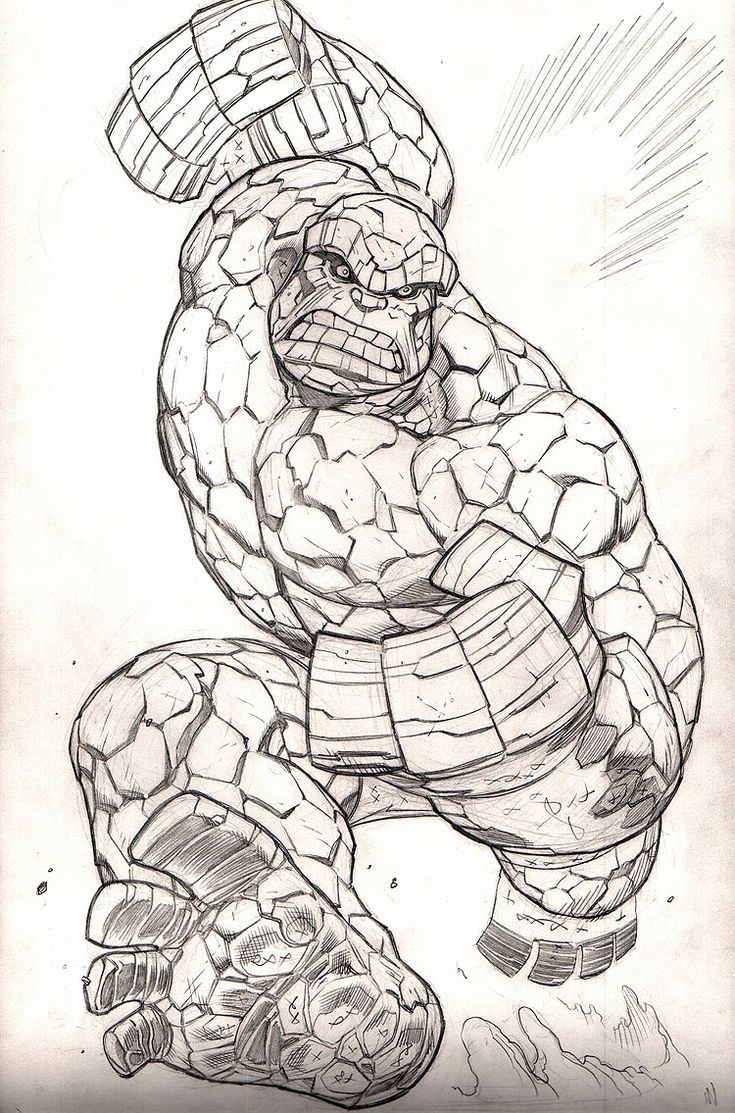 Ben Grimm The Thing Coloring Page For Preschoolers