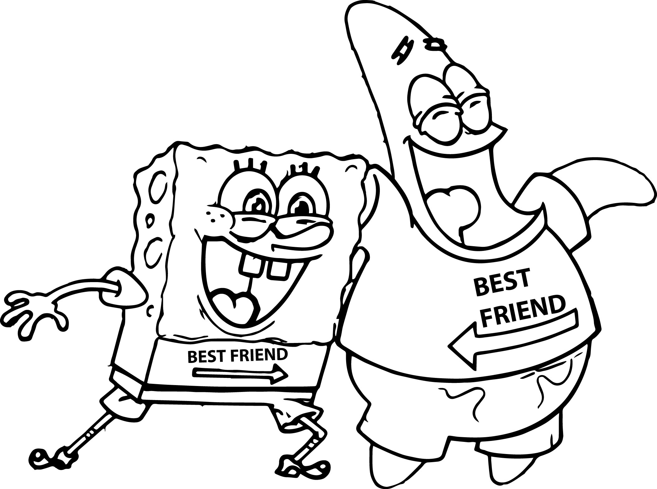 Cute Best Friends Coloring Page Printable