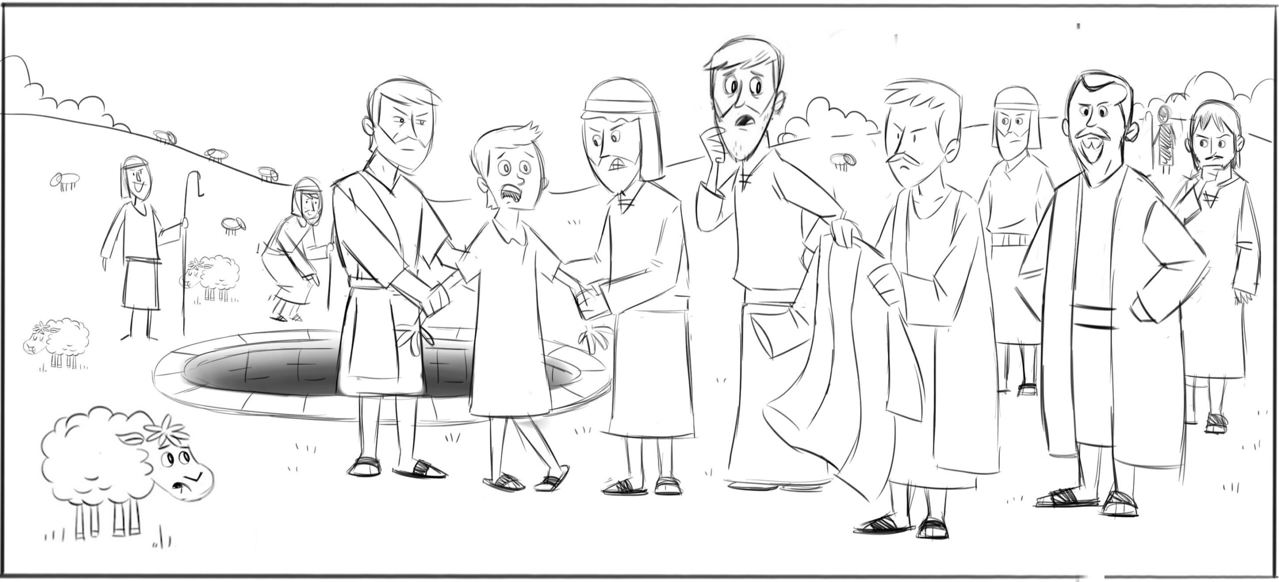 Joseph Is Sold Into Slavery Coloring Page