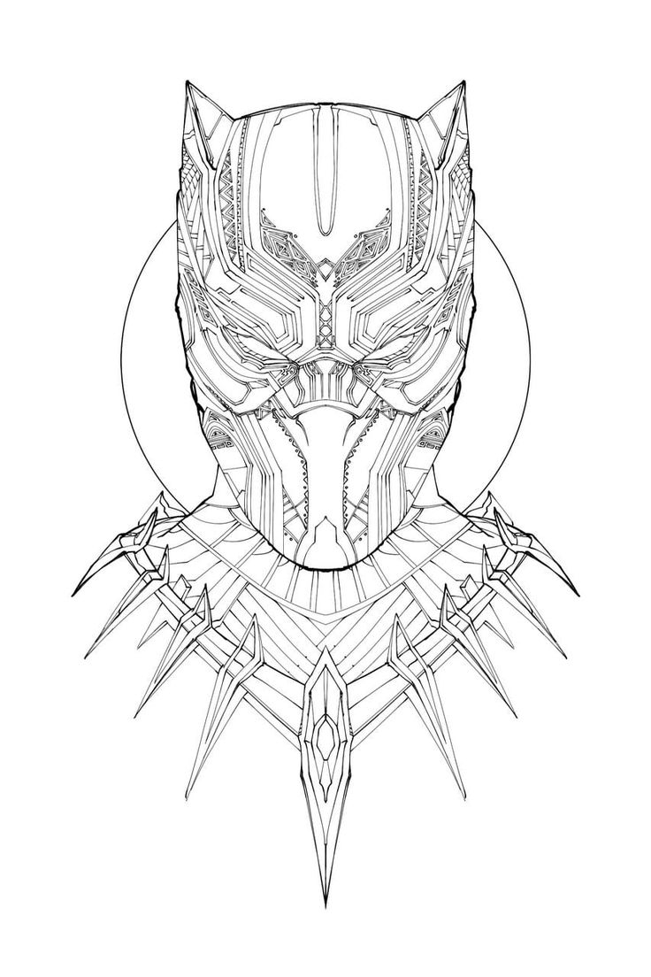Black Panther Coloring Pages For Superhero