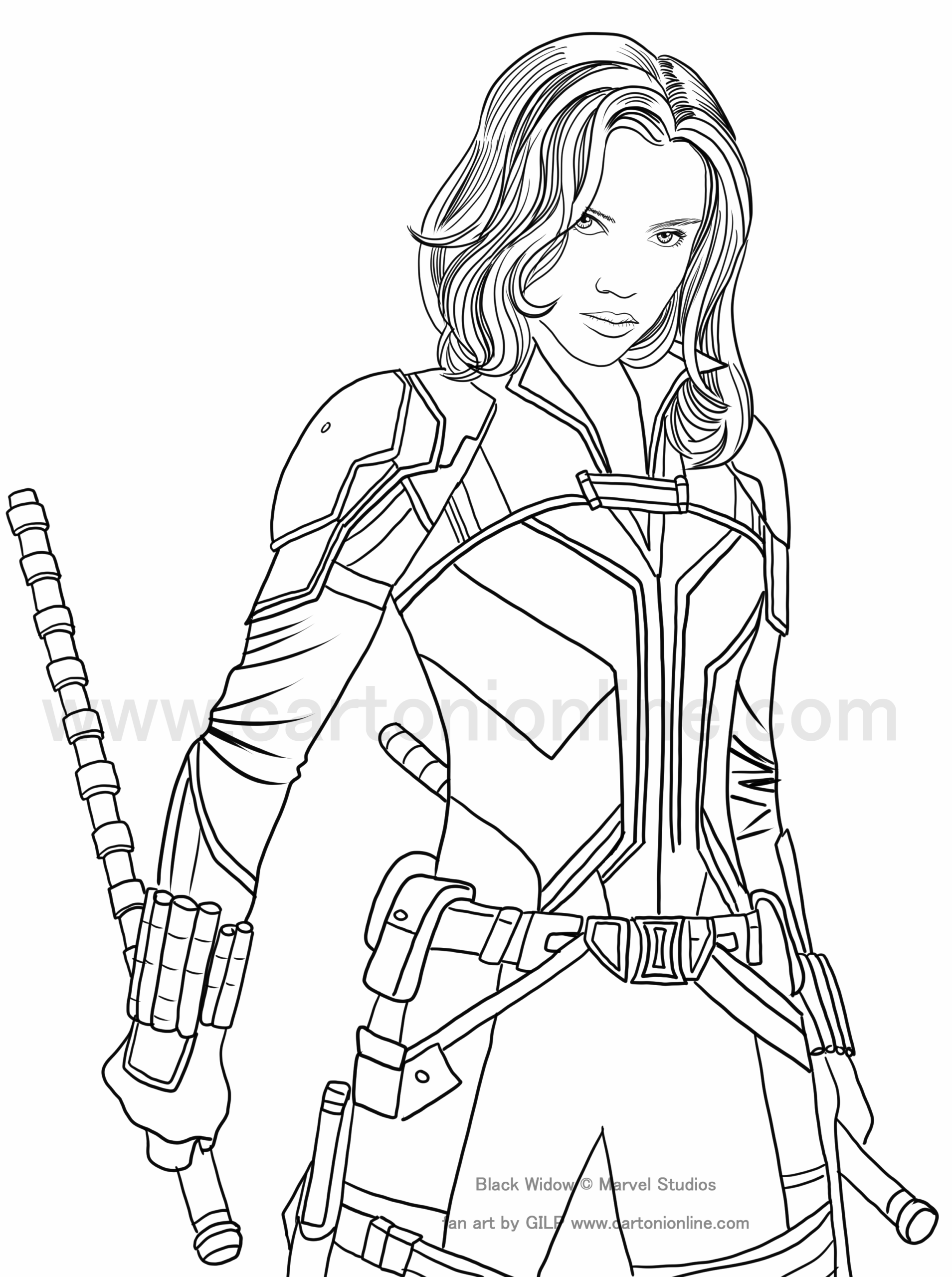 Black Widow movie Coloring Page