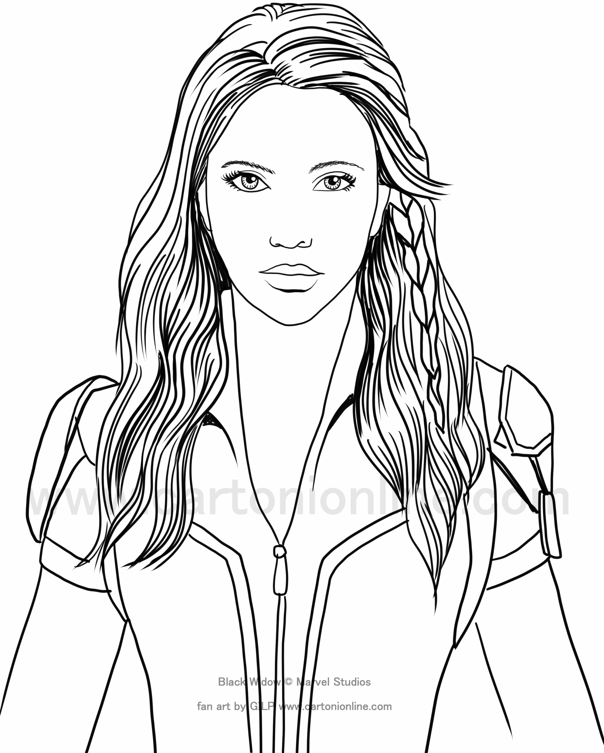 Black Widow movie Coloring Page