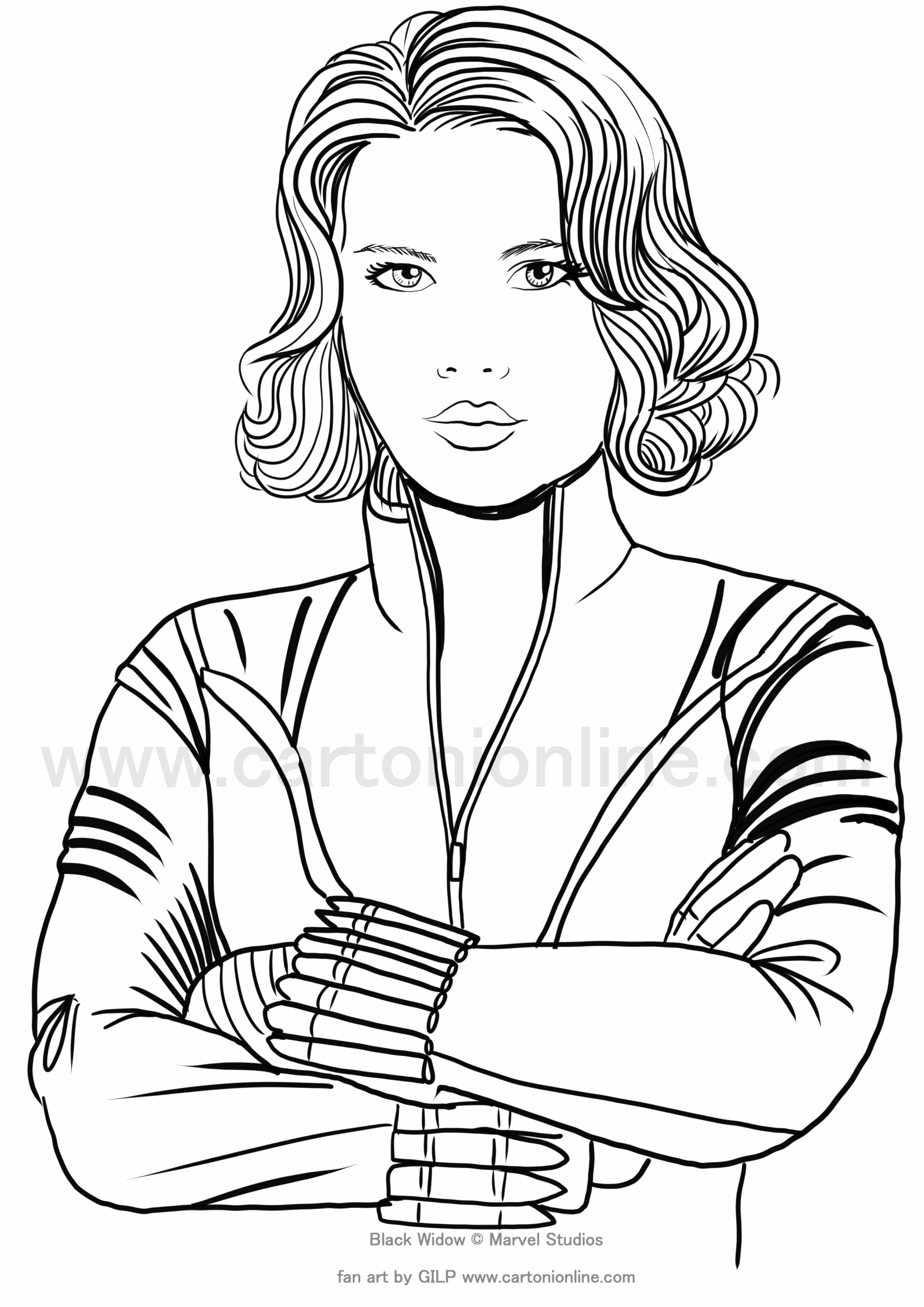 Black Widow Scarlett Johansson 03 From Black Widow movie Coloring Page