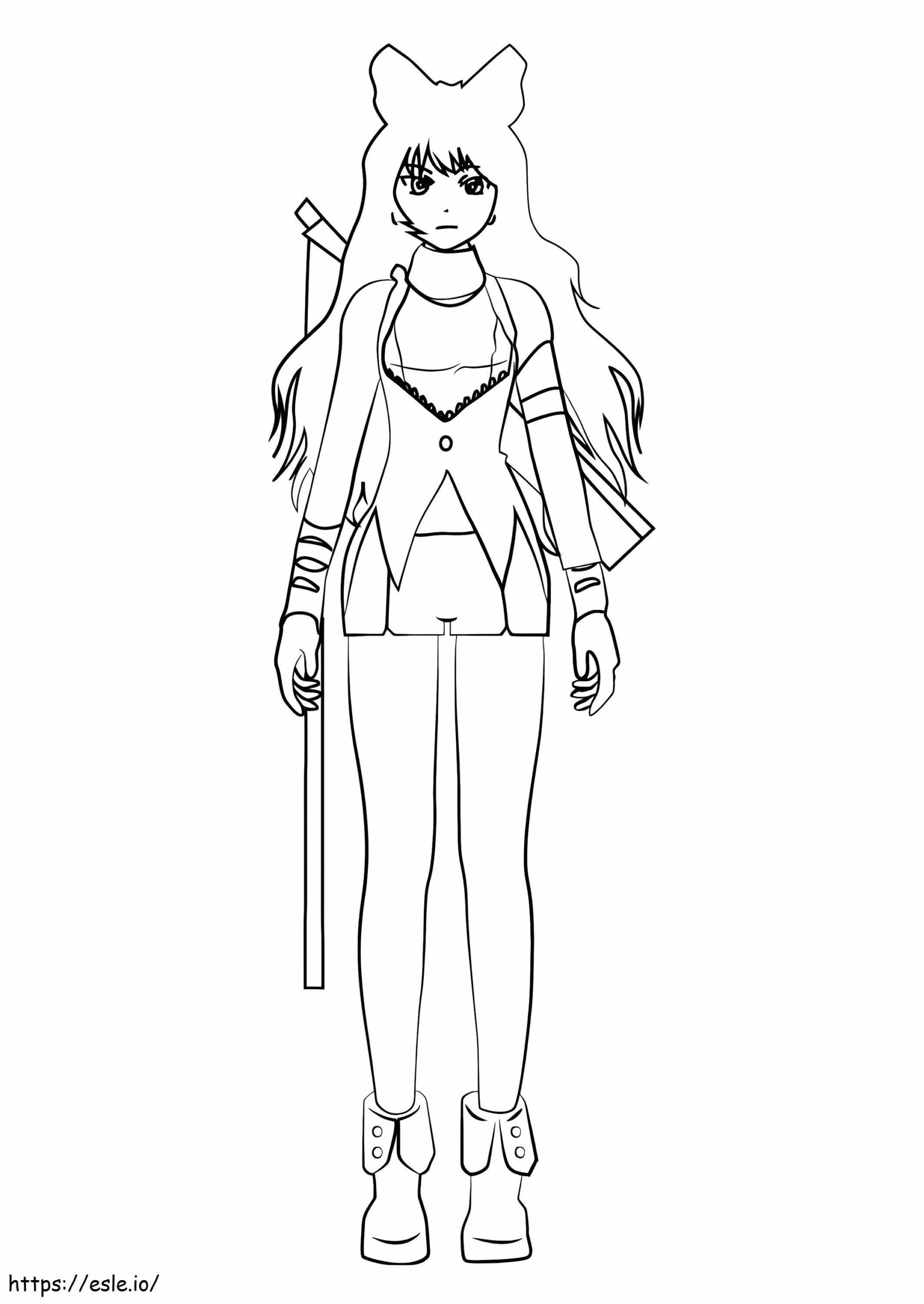 Blake Belladonna From RWBY Coloring Page