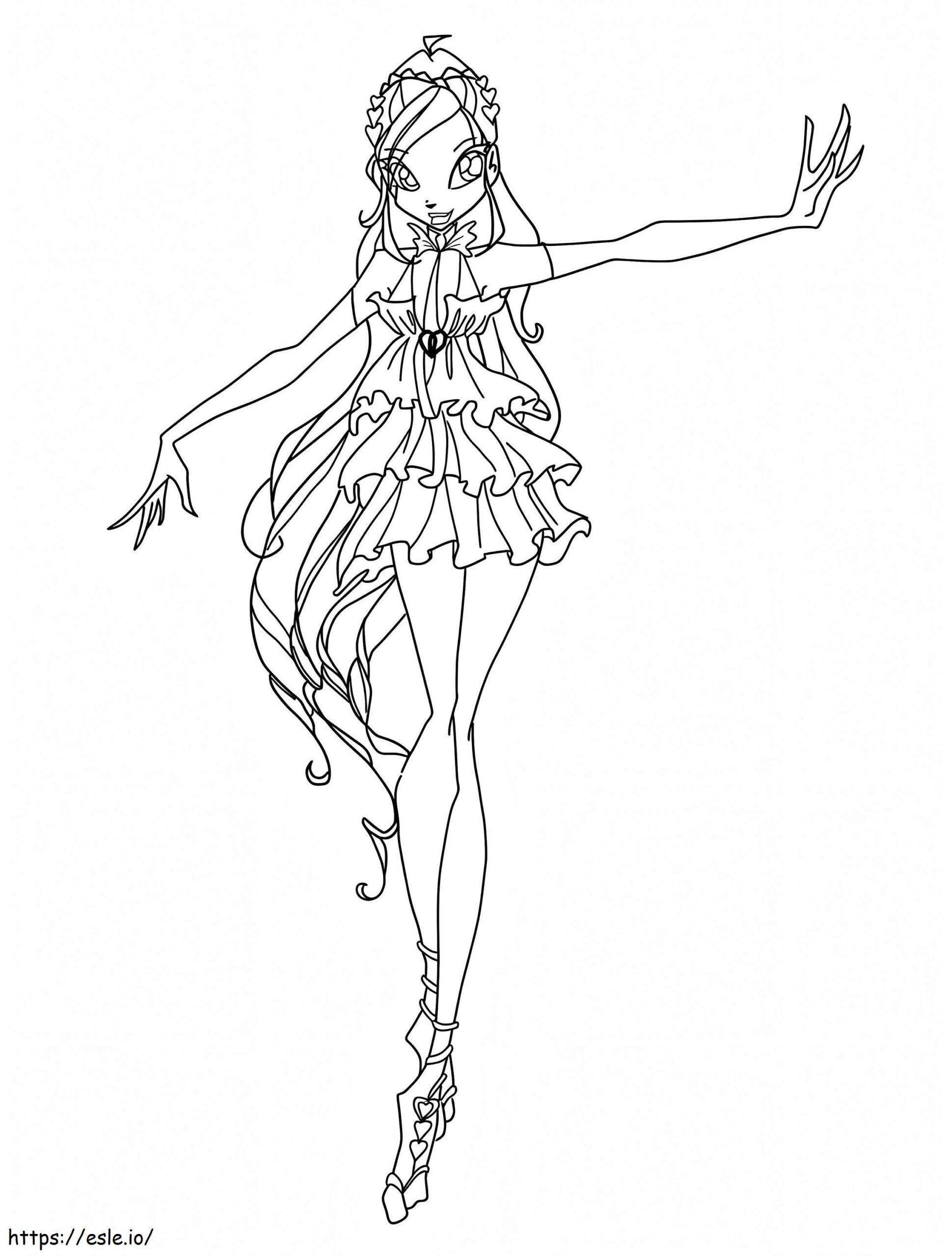 Bloom Winx Club Enchantix Coloring Page
