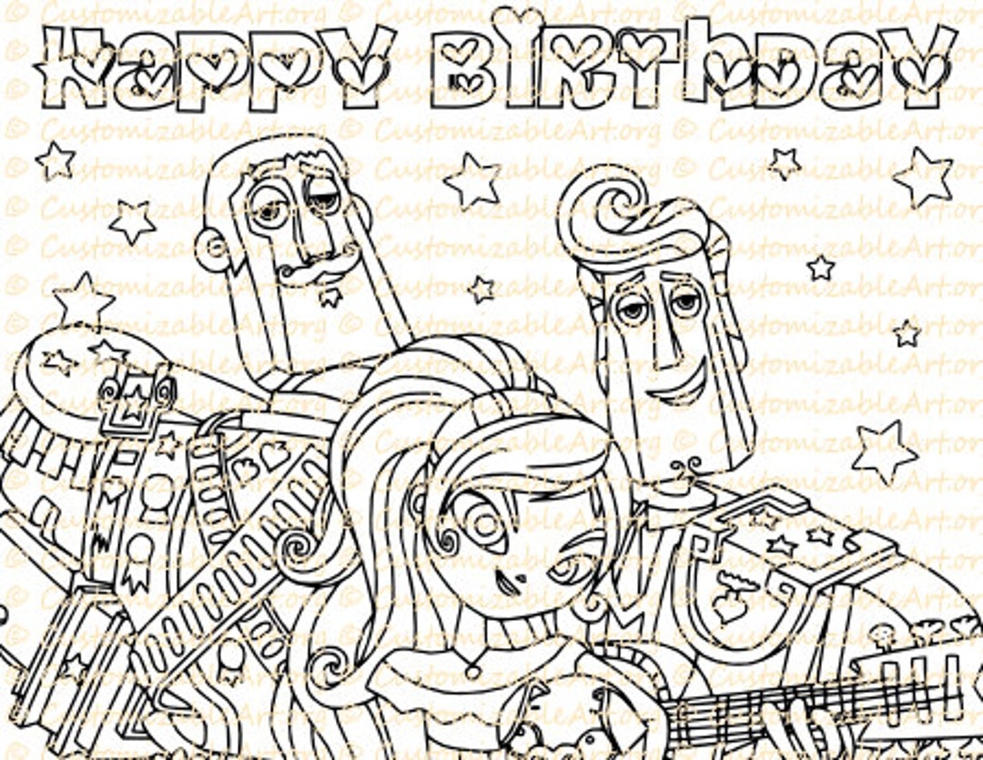 Book Of Life Party Favors Printable The Book Of Life Coloring Page Colouing Sheet Birthday Party Idea Theme Mexican Festival Day Of The Dead Etsy