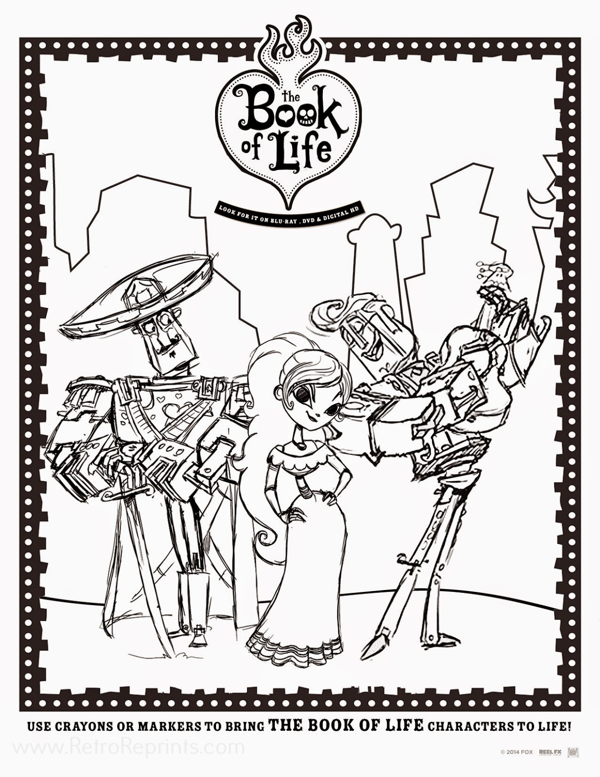 Book Of Life The Coloring Pages Coloring Books At Retro Reprints The World s Largest Coloring Book Archive 