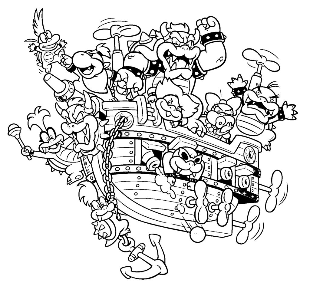 Bowser Jr. Coloring Page Printable