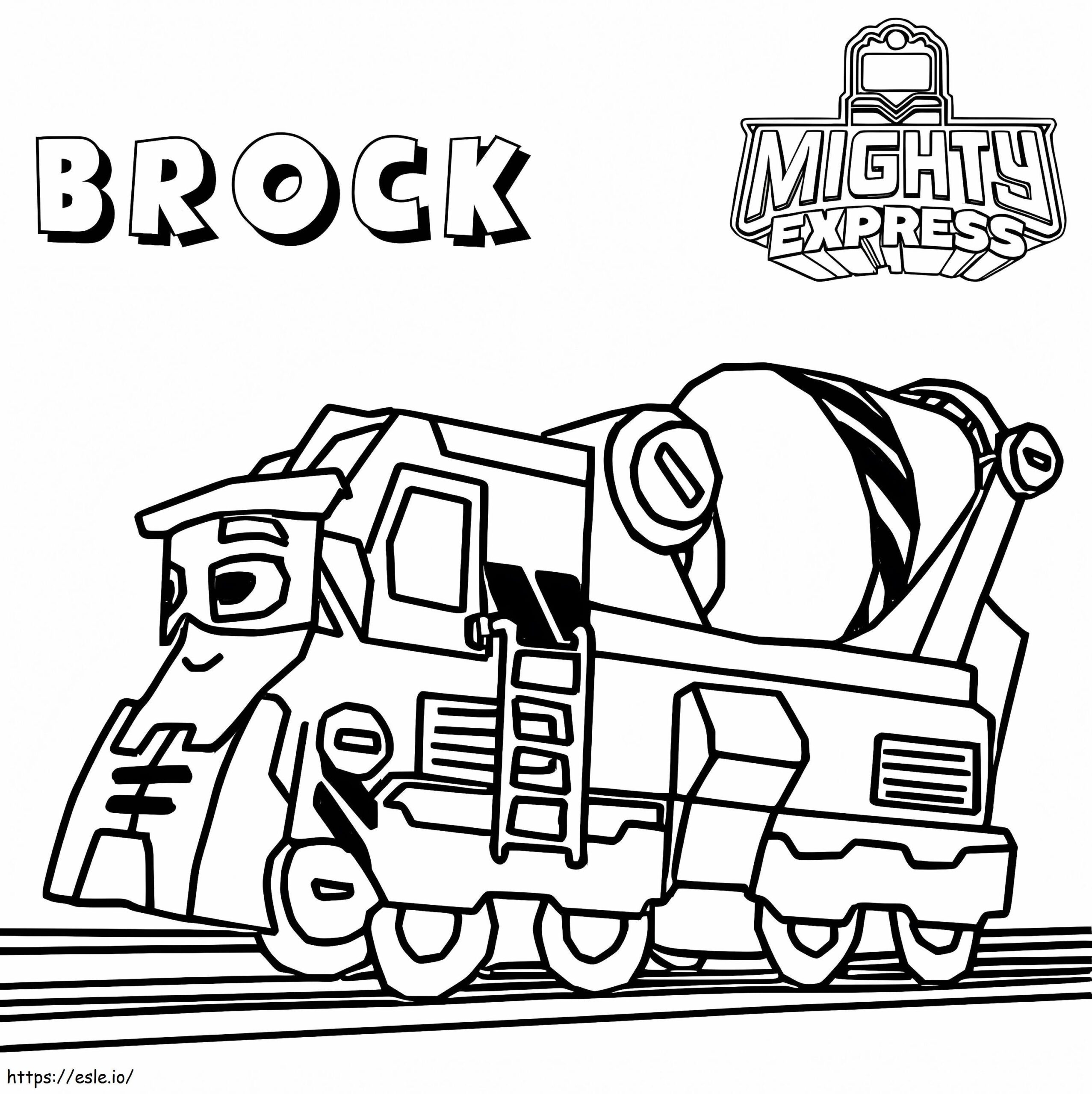 Builder Brock From Mighty Express Coloring Page