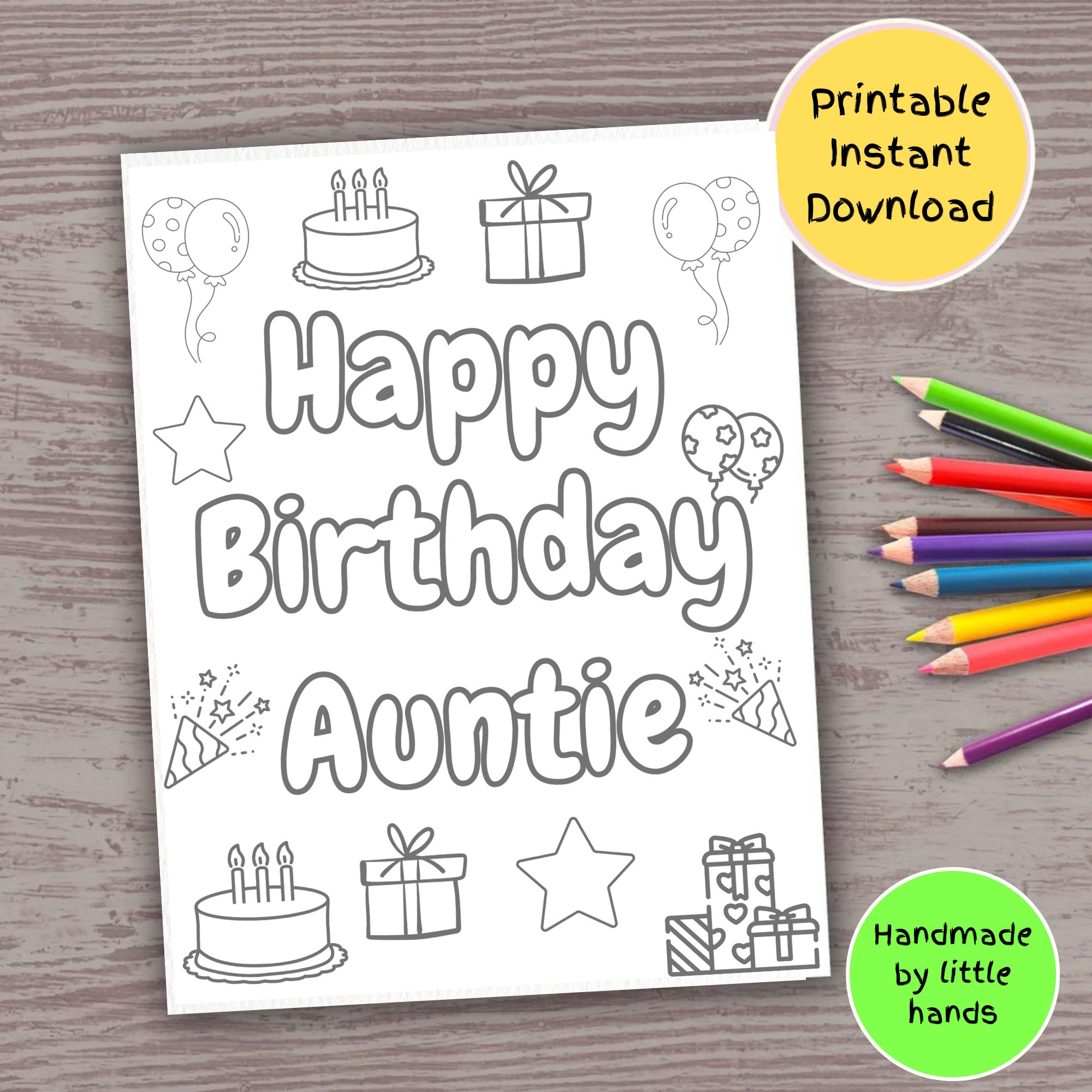 Buy Aunt Coloring Online In India Etsy India