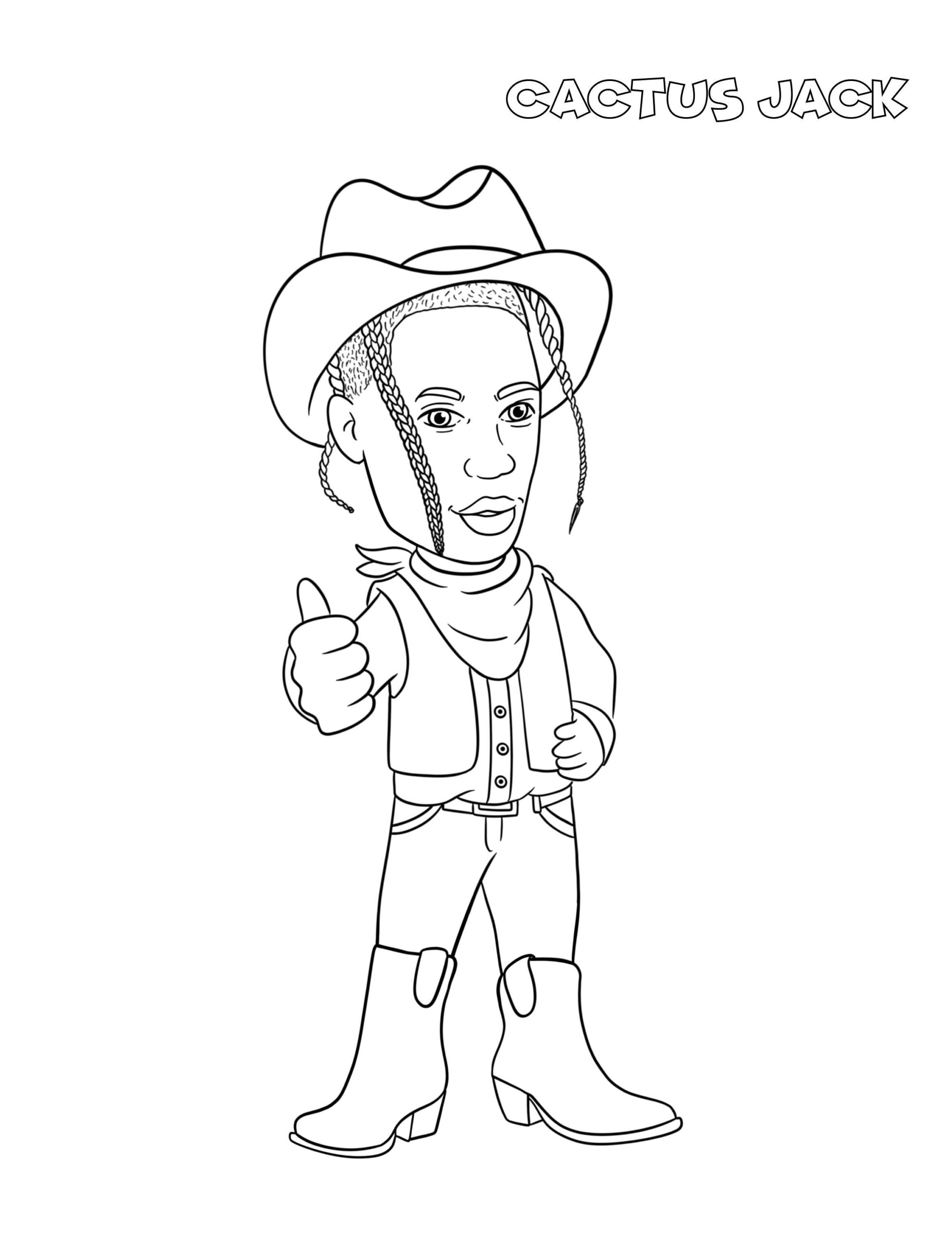 CACTUS JACK Coloring Page Etsy Australia