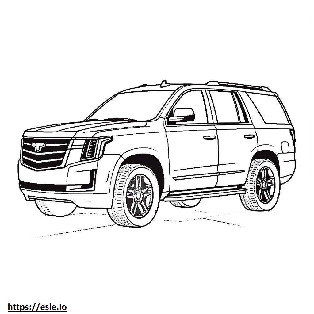 Cadillac Escalade V AWD 2024 Coloring Page