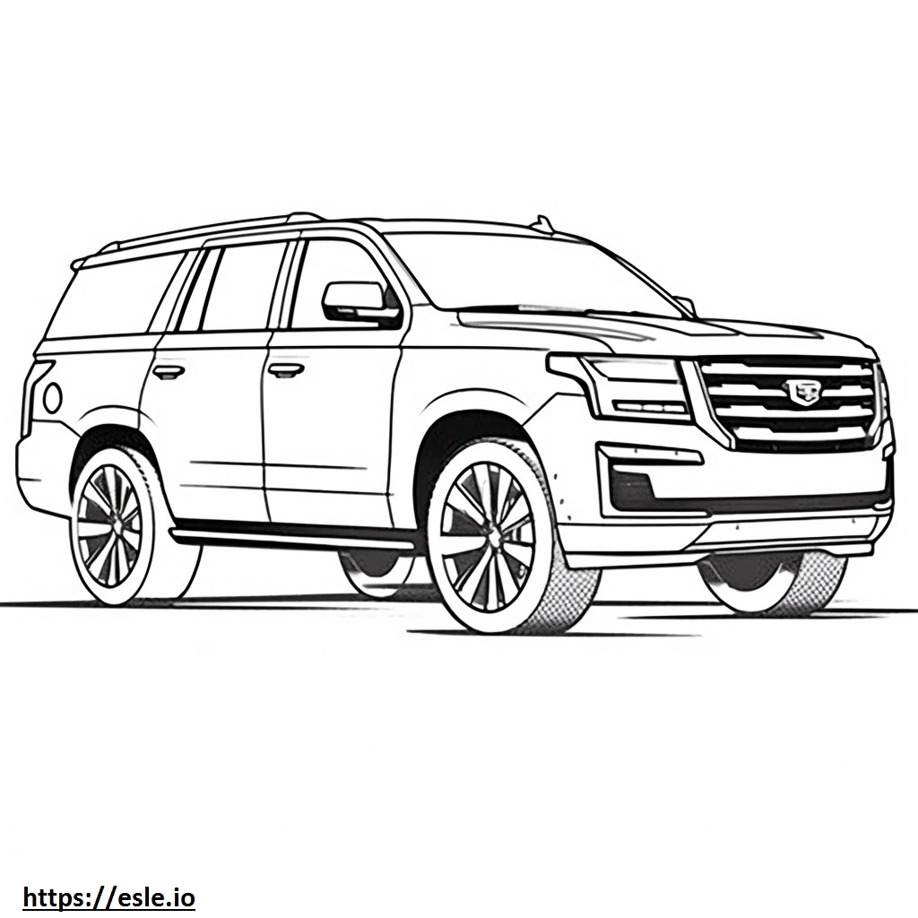 Cadillac Escalade V AWD 2024 Para Colorear E Imprimir