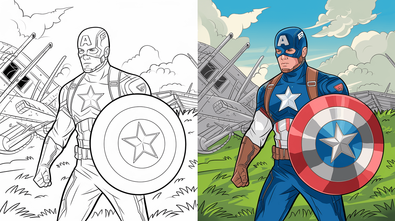 Captain America Coloring Pages For Superhero