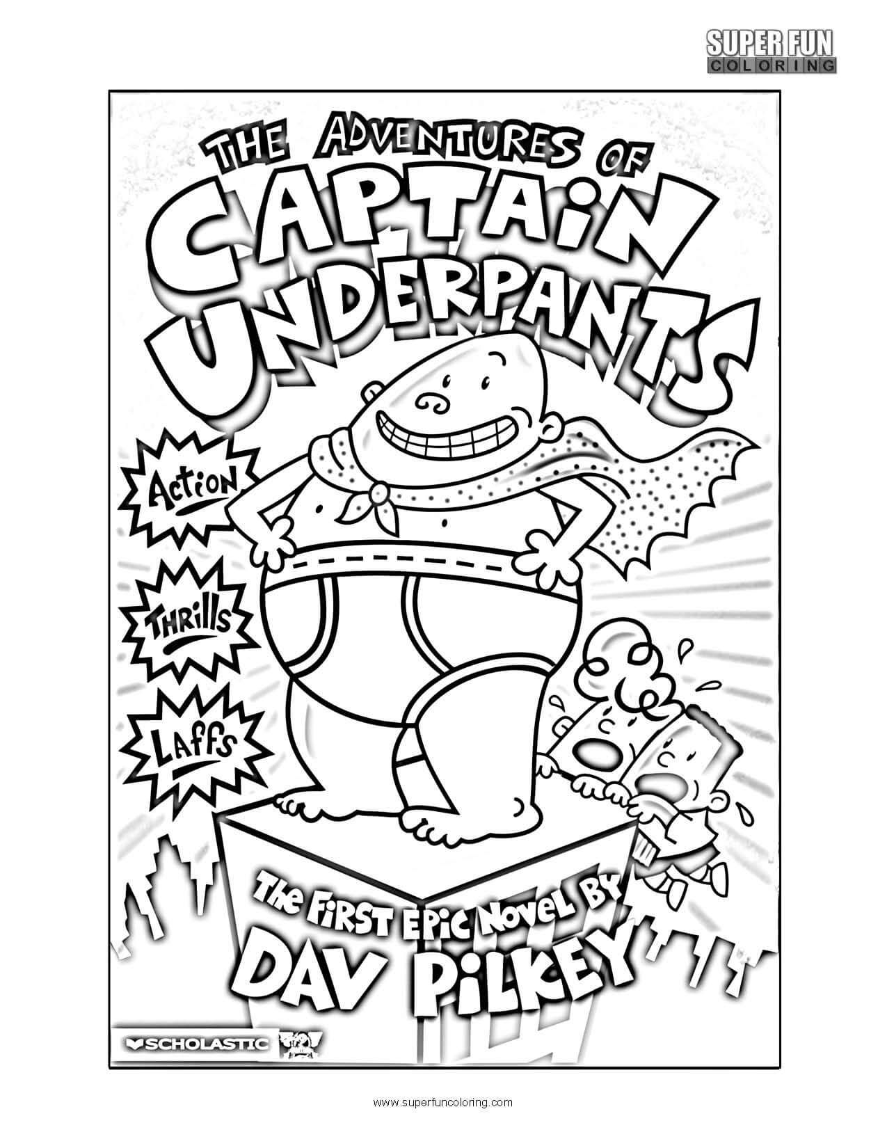 Captain Underpants Coloring Pages Educative Printable
