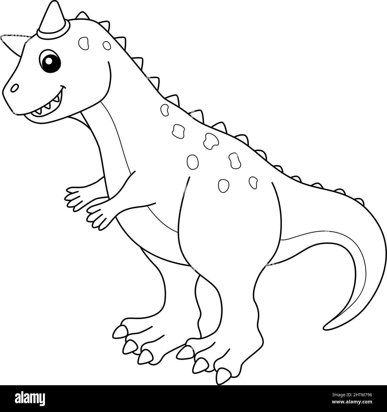 Carnotaurus Coloring Isolated Page For Kids Stock Vector Image Art Alamy